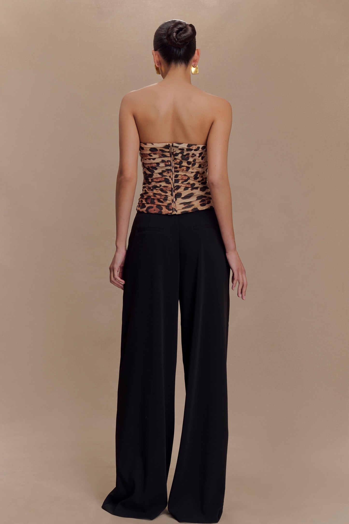 Pantalon large à plis Jacqueline - Noir