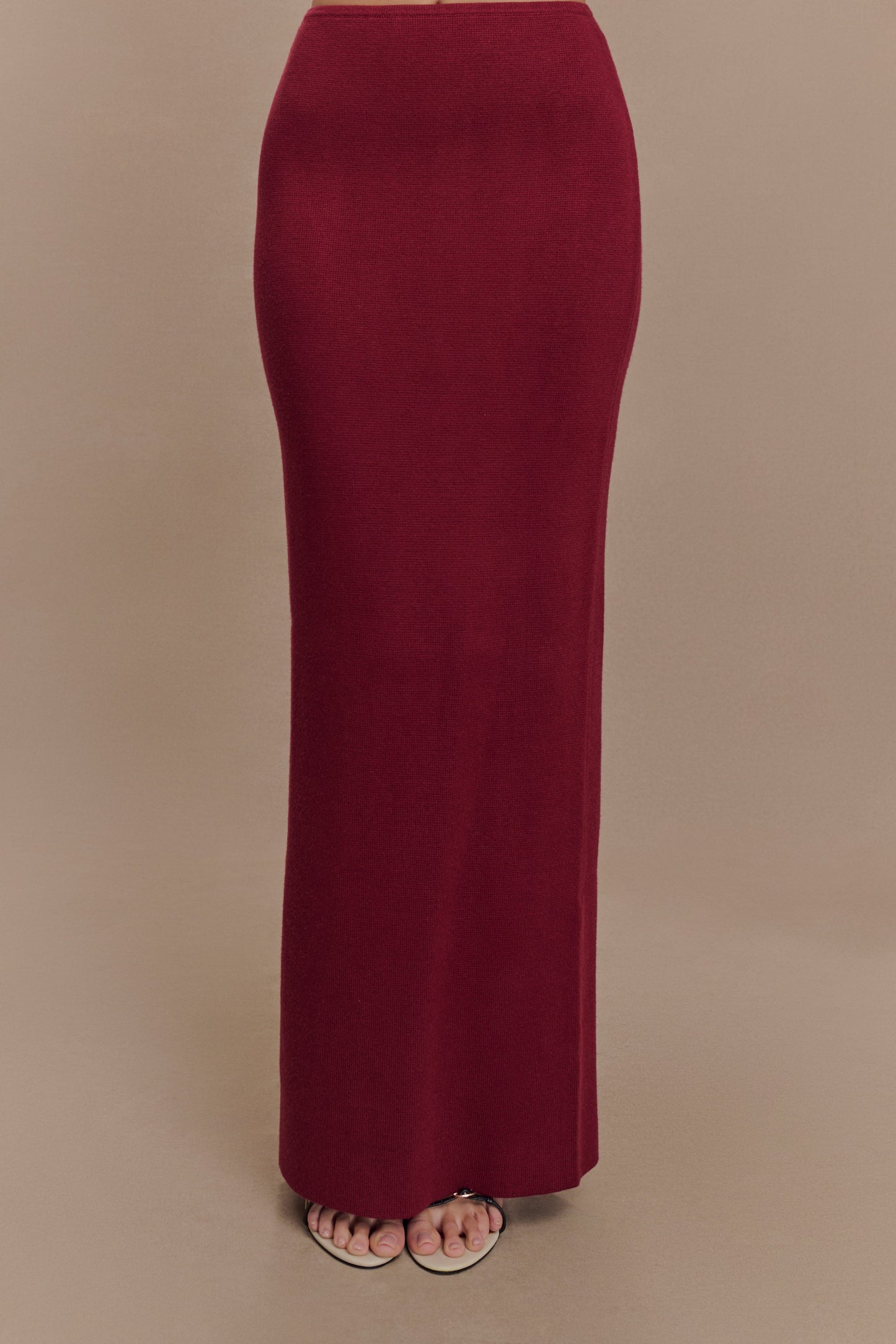 Jupe Maxi Tricot Kyle - Rouge Cerise