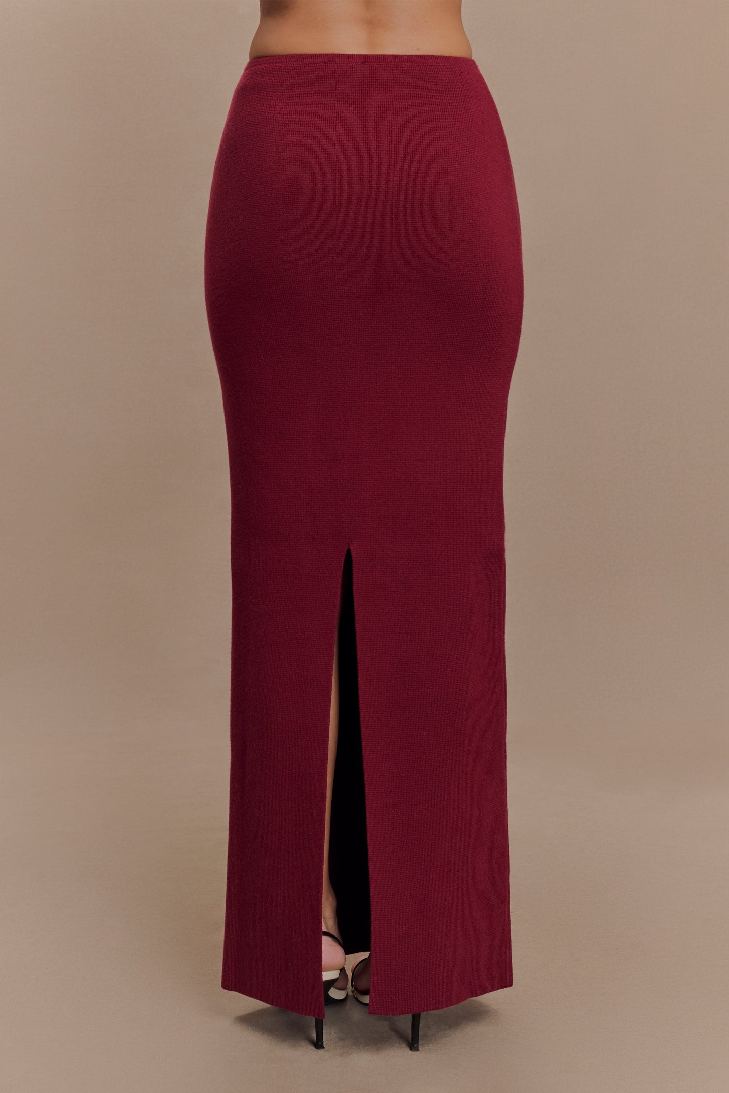 Jupe Maxi Tricot Kyle - Rouge Cerise