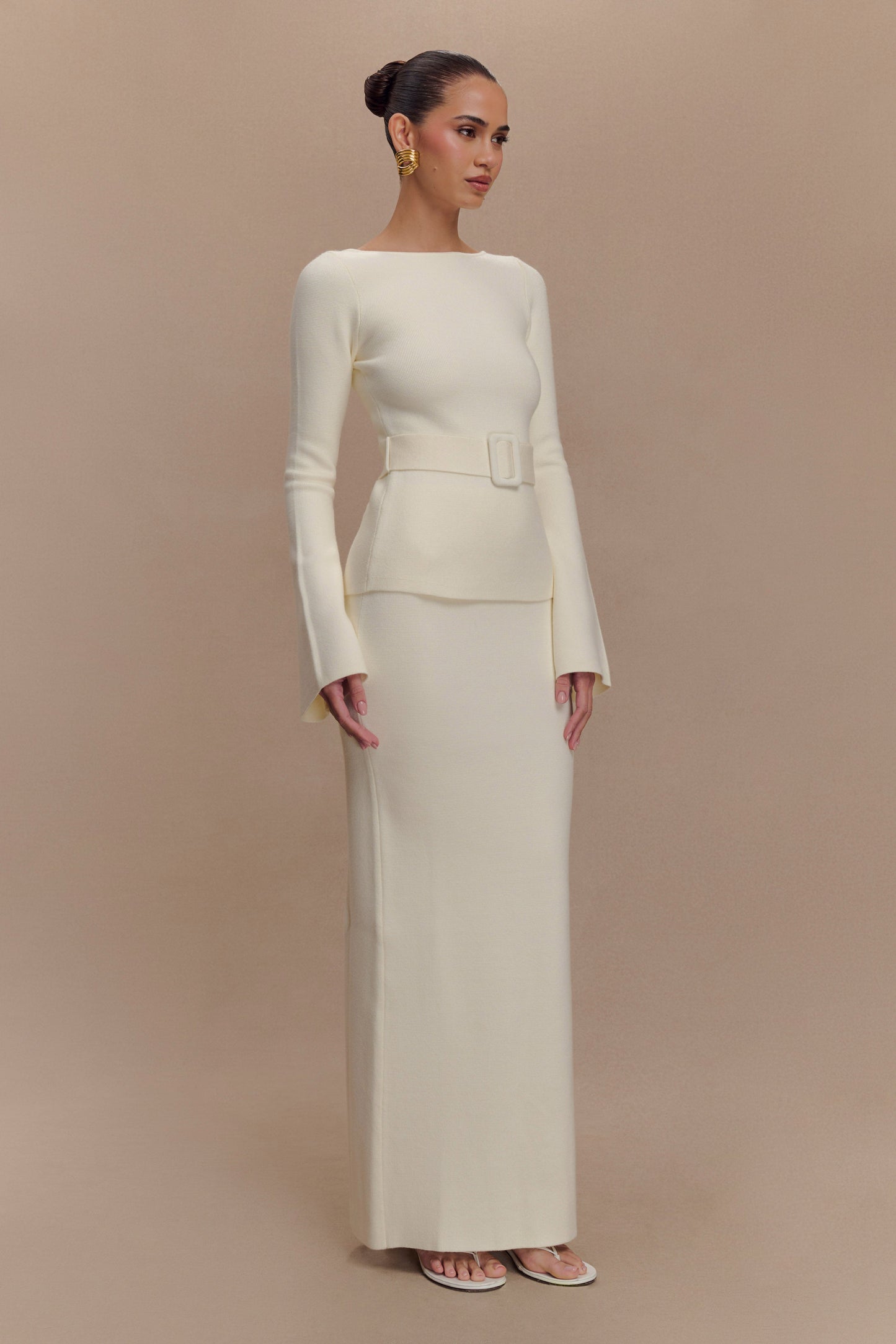 Jupe Maxi Tricot Kyle - Ivoire