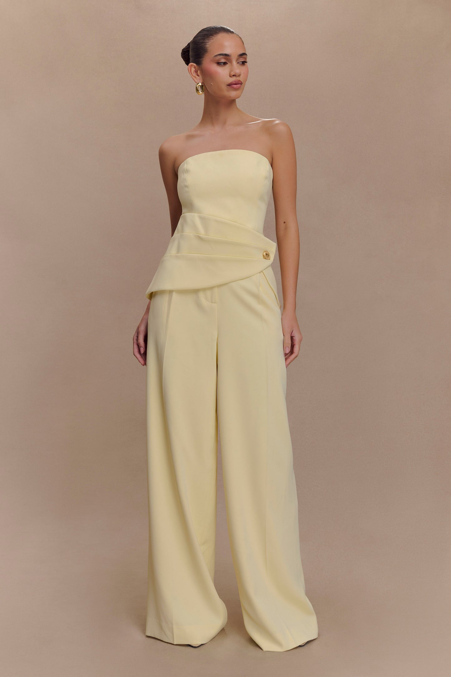 Pantalon large Faith Suiting - Crème citron