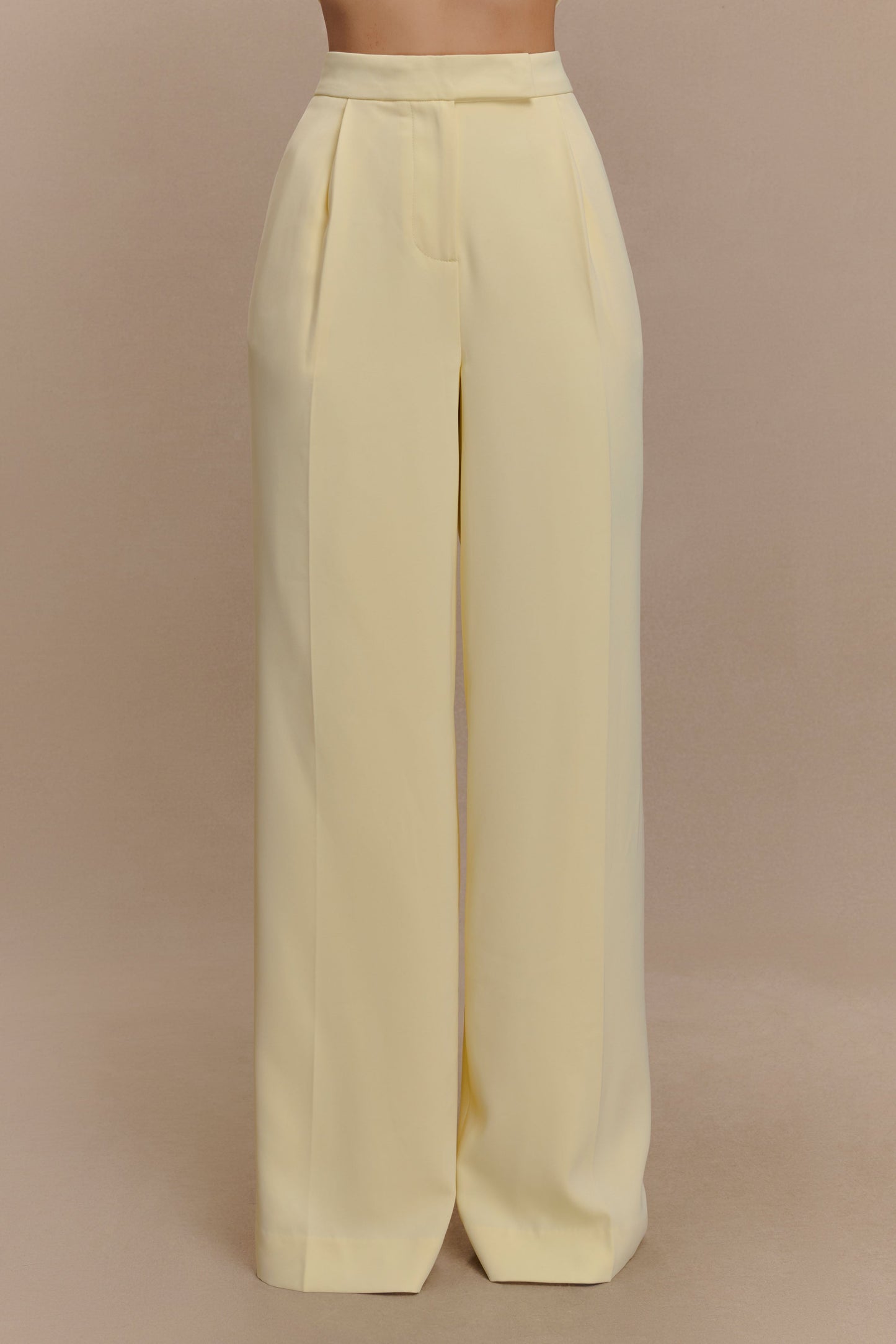 Pantalon large Faith Suiting - Crème citron