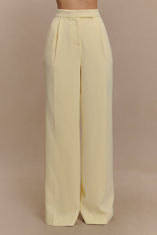 Pantalon large Faith Suiting - Crème citron