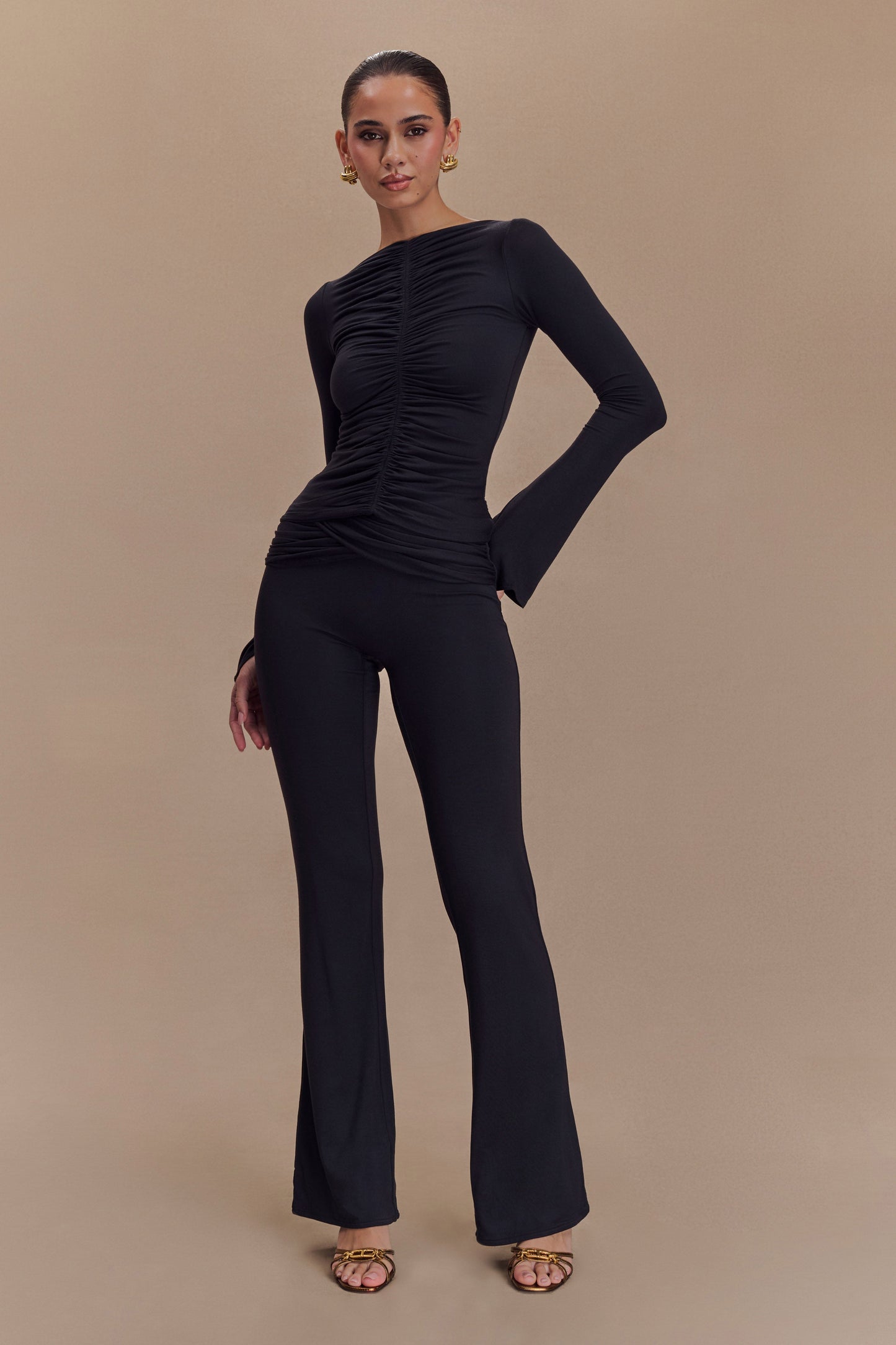 Pantalon droit en modal Preston - Noir