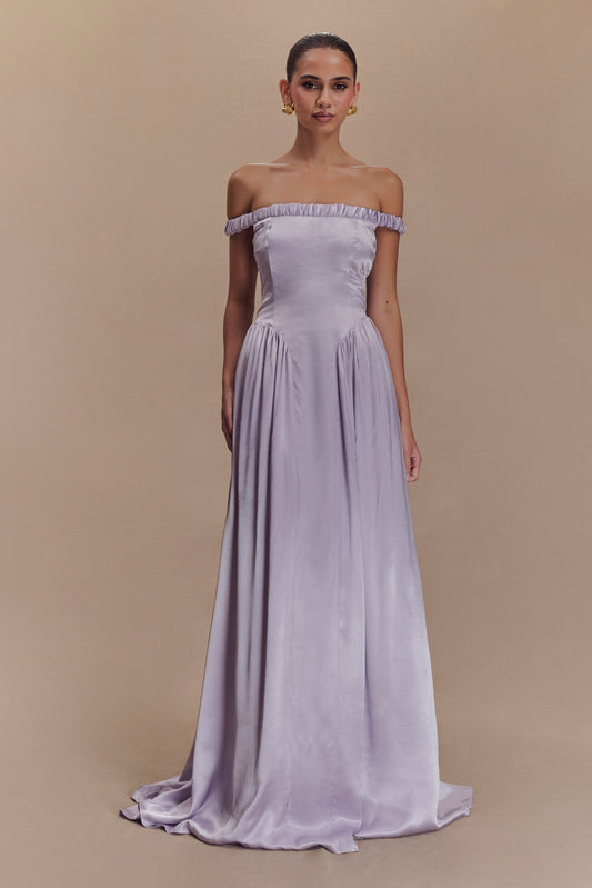 Robe Maxi Coco à Taille Tombante - Mauve