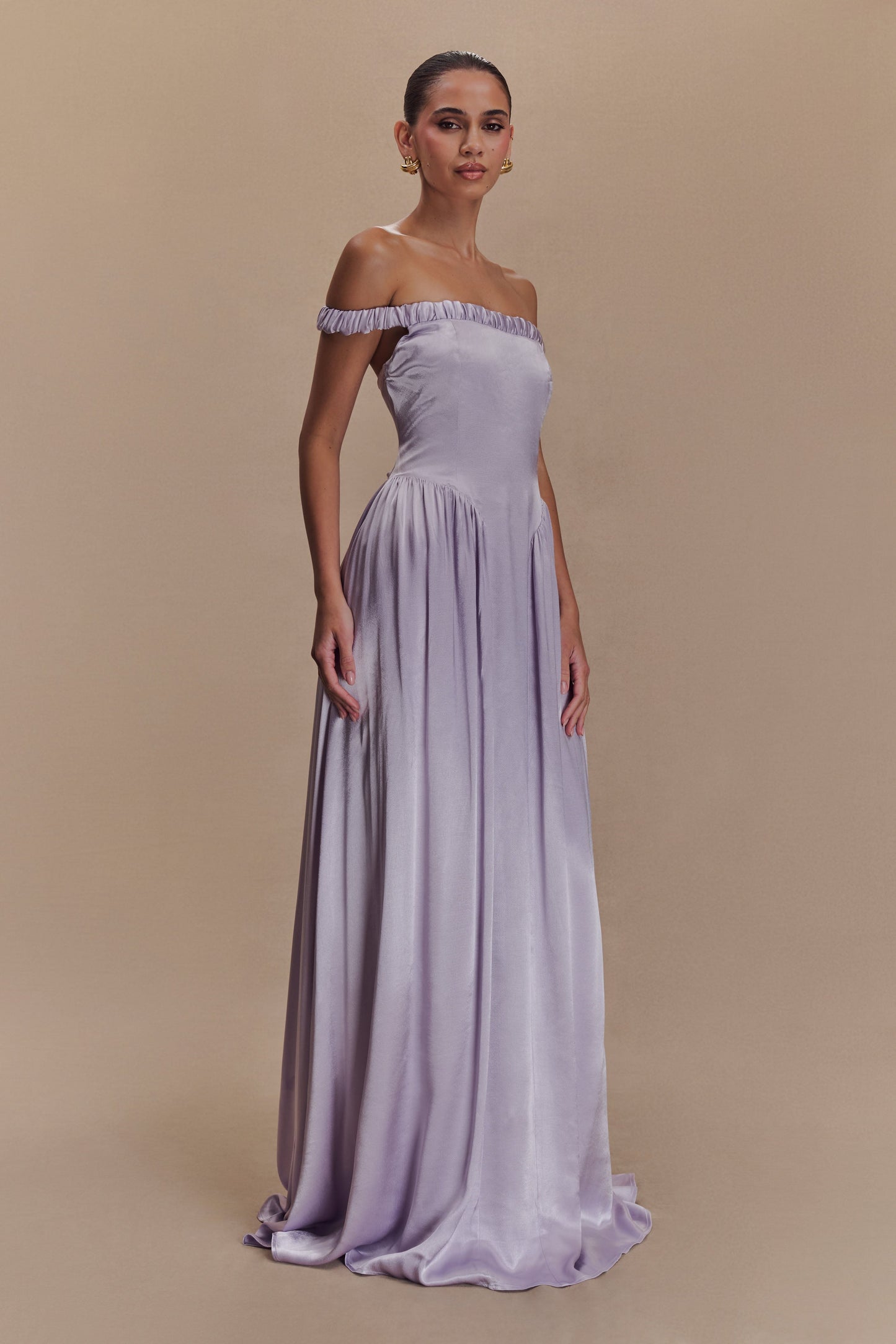 Robe Maxi Coco à Taille Tombante - Mauve