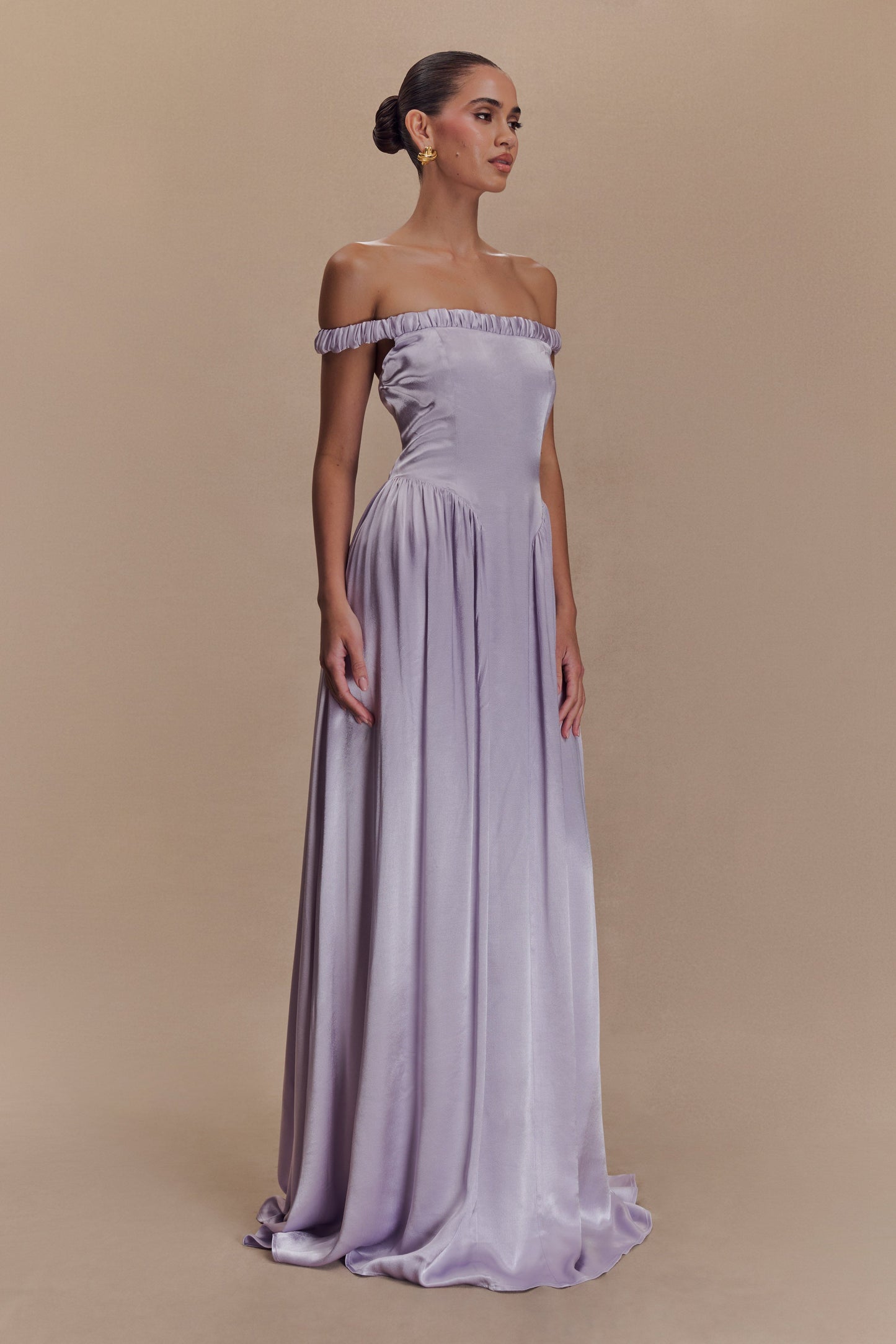 Robe Maxi Coco à Taille Tombante - Mauve