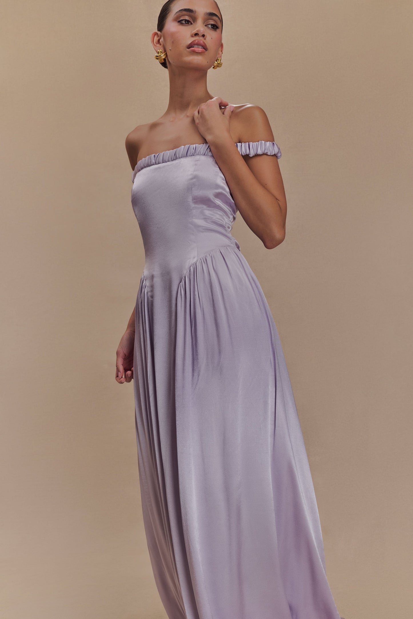 Robe Maxi Coco à Taille Tombante - Mauve