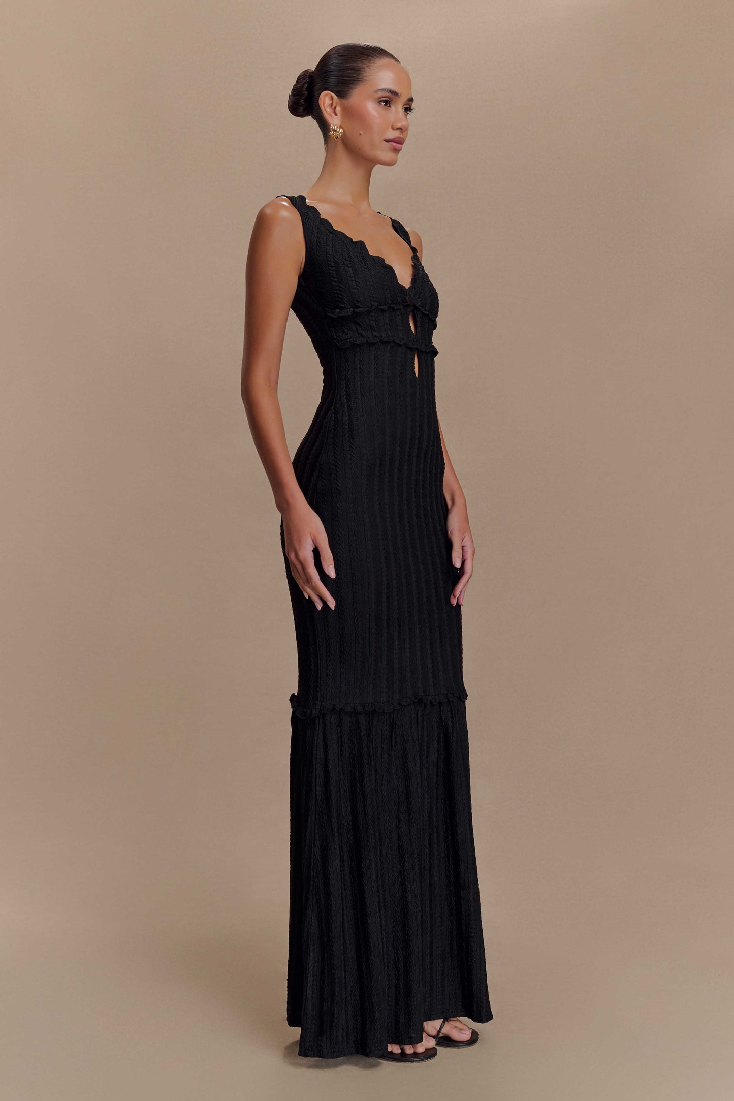 Robe Maxi Décolletée Natalie - Noir