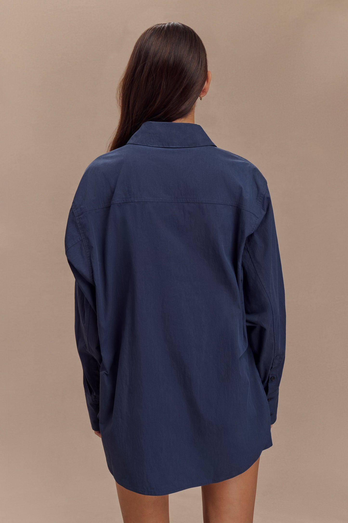 Chemise oversize en coton Campbell - Bleu marine