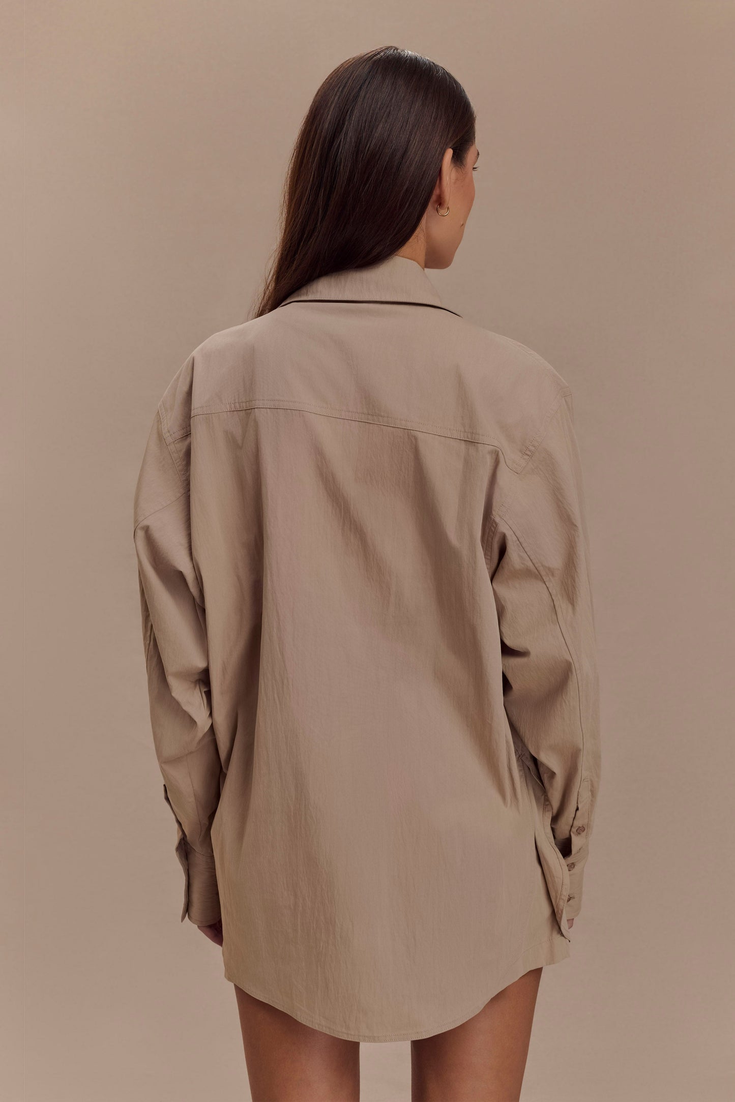 Chemise ample en coton Campbell - Sable