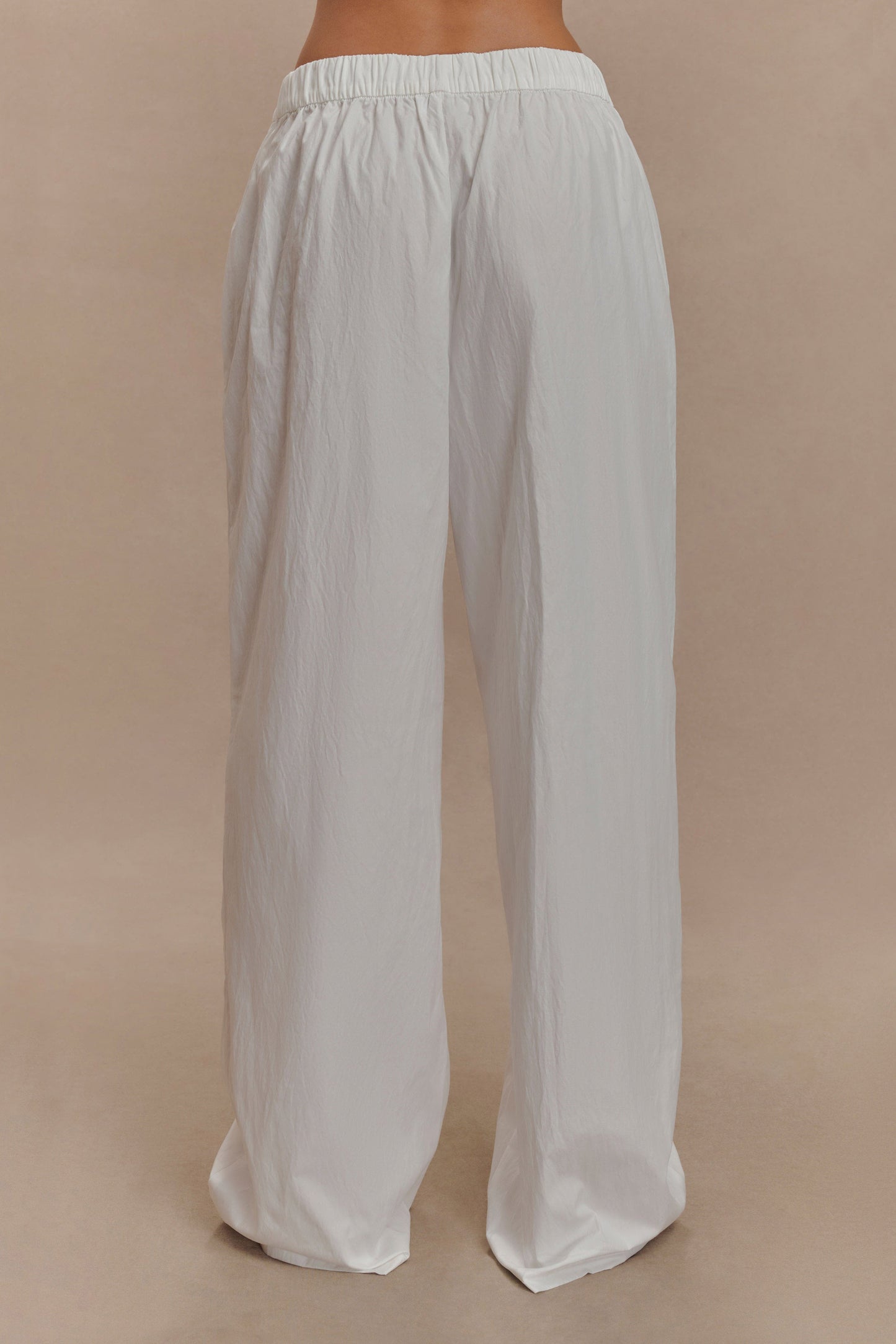 Pantalon large en coton Campbell - Blanc