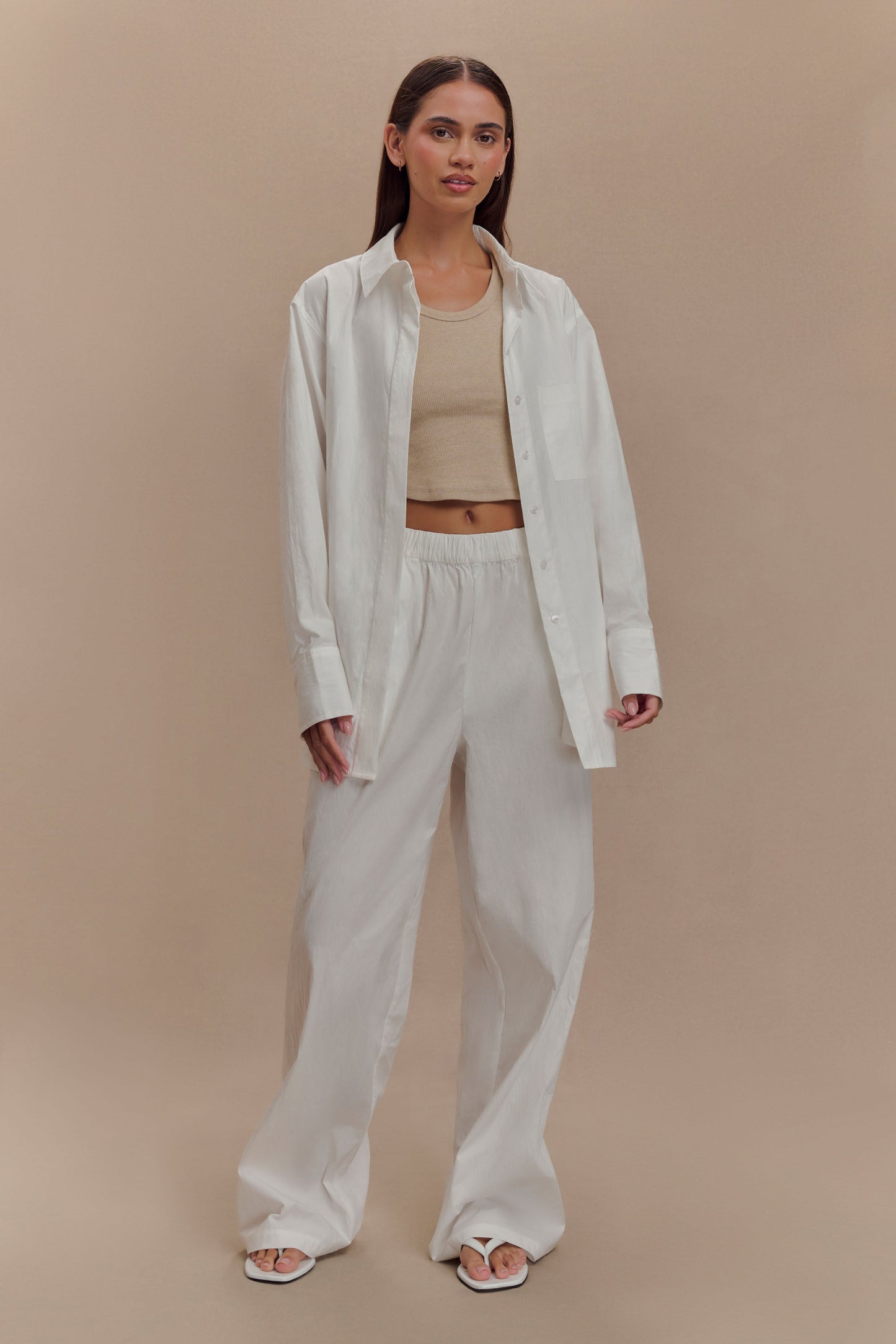 Chemise oversize en coton Campbell - Blanc
