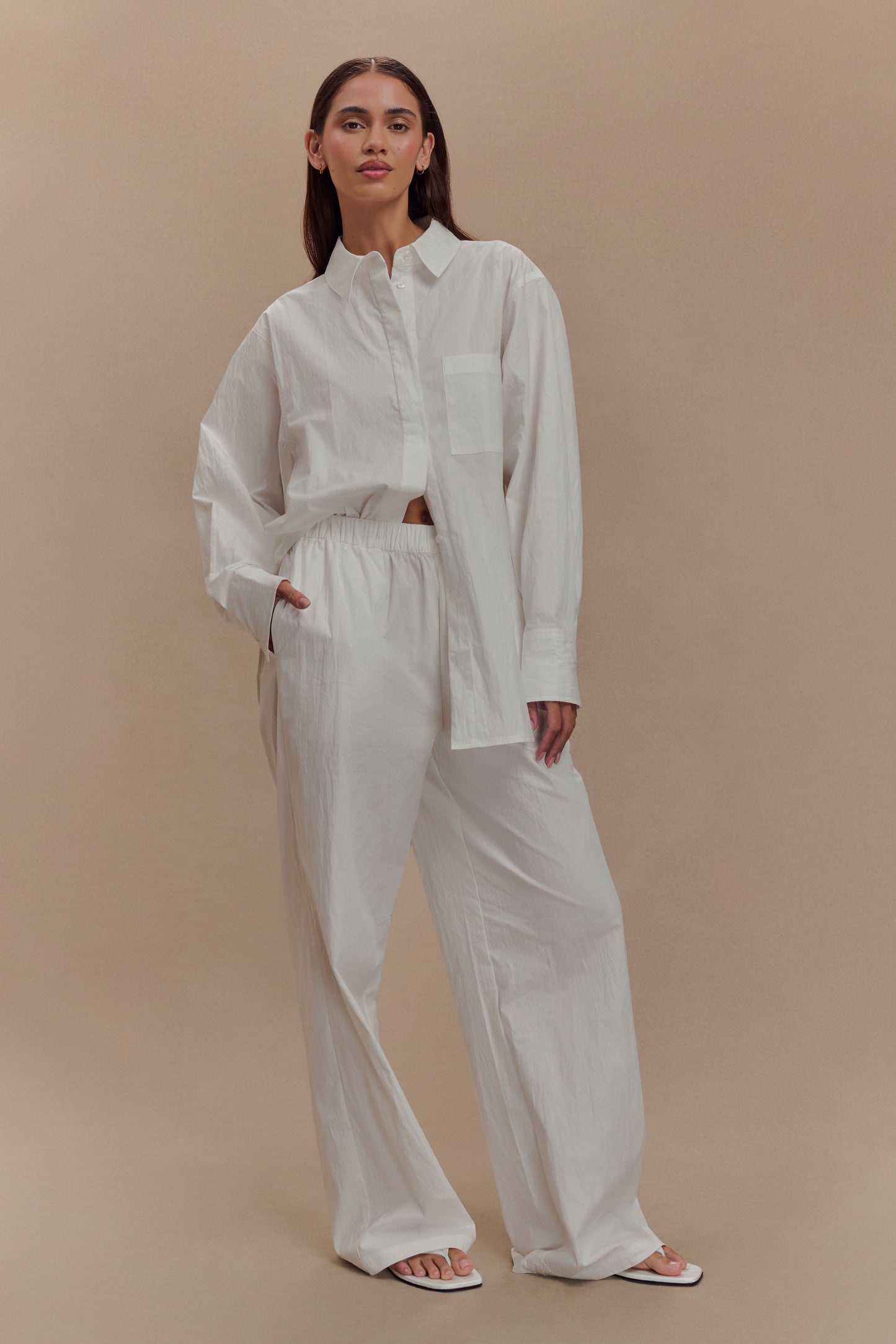 Chemise oversize en coton Campbell - Blanc