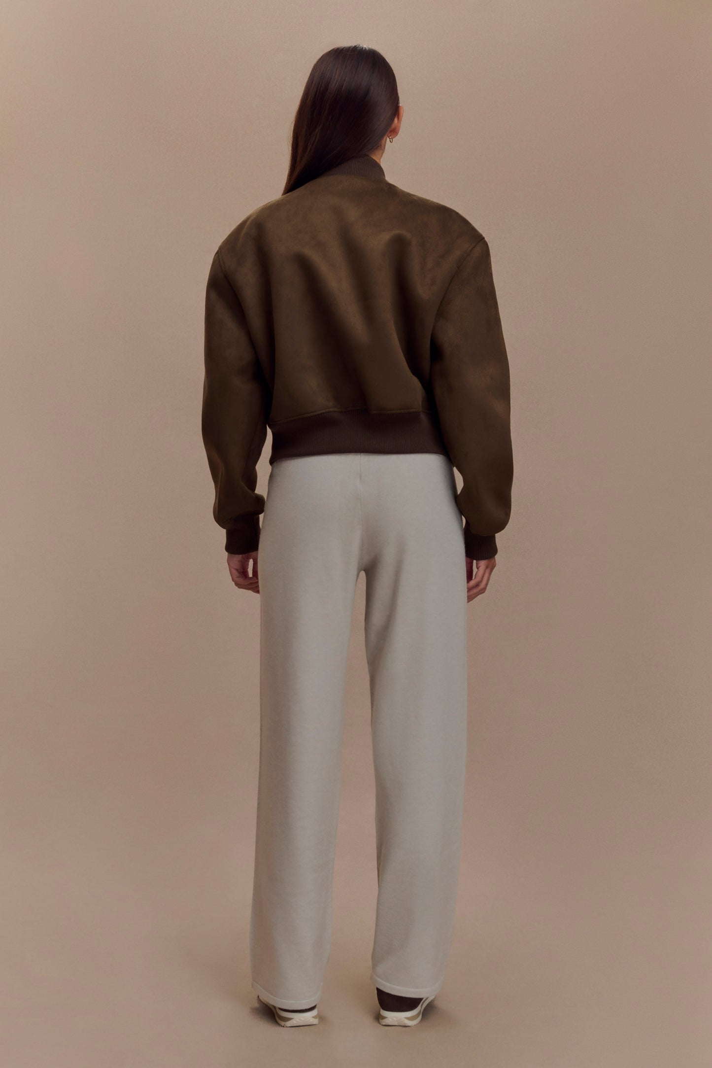Veste bomber en daim Rudy - Chocolat