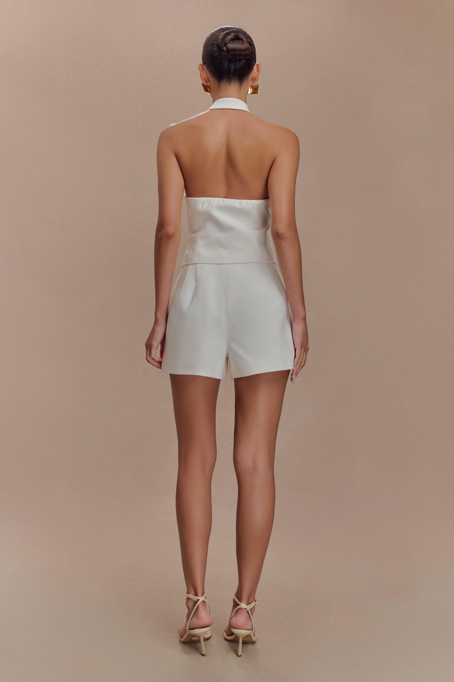 Shorts taille haute Silas - Blanc