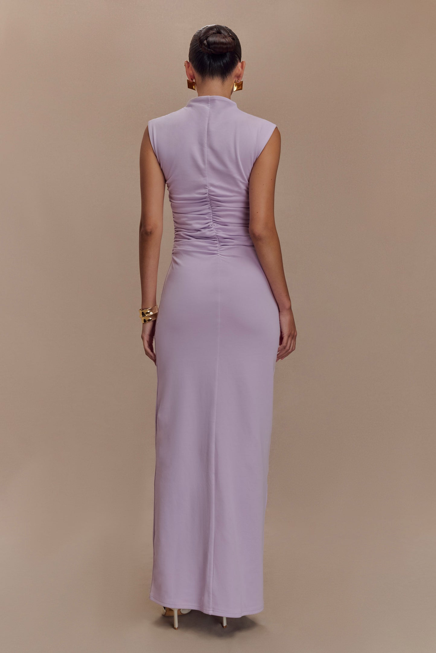 Robe Maxi Sans Manches à Col Haut Elliot - Lilas