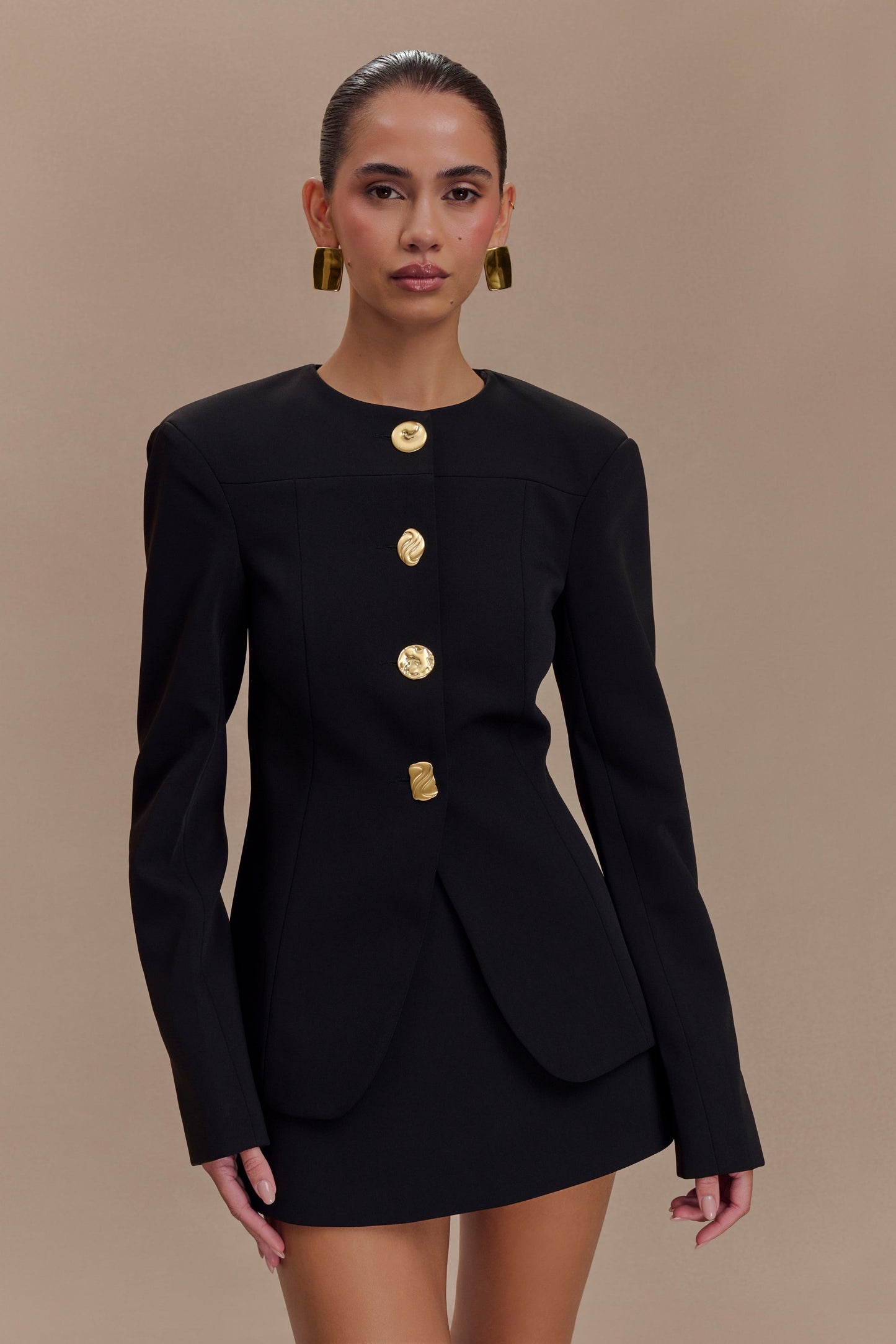 Blazer à boutons mixtes Asia - Noir