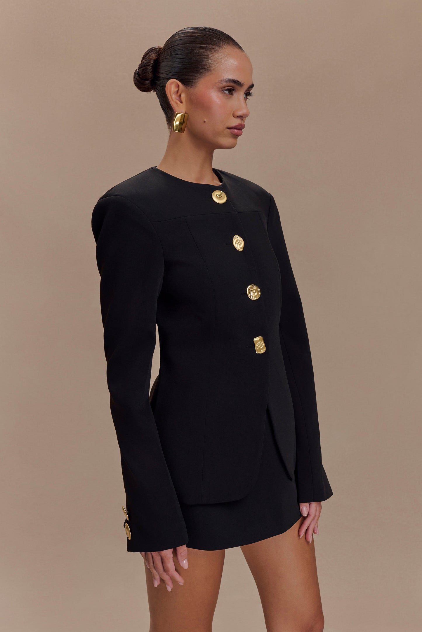 Blazer à boutons mixtes Asia - Noir