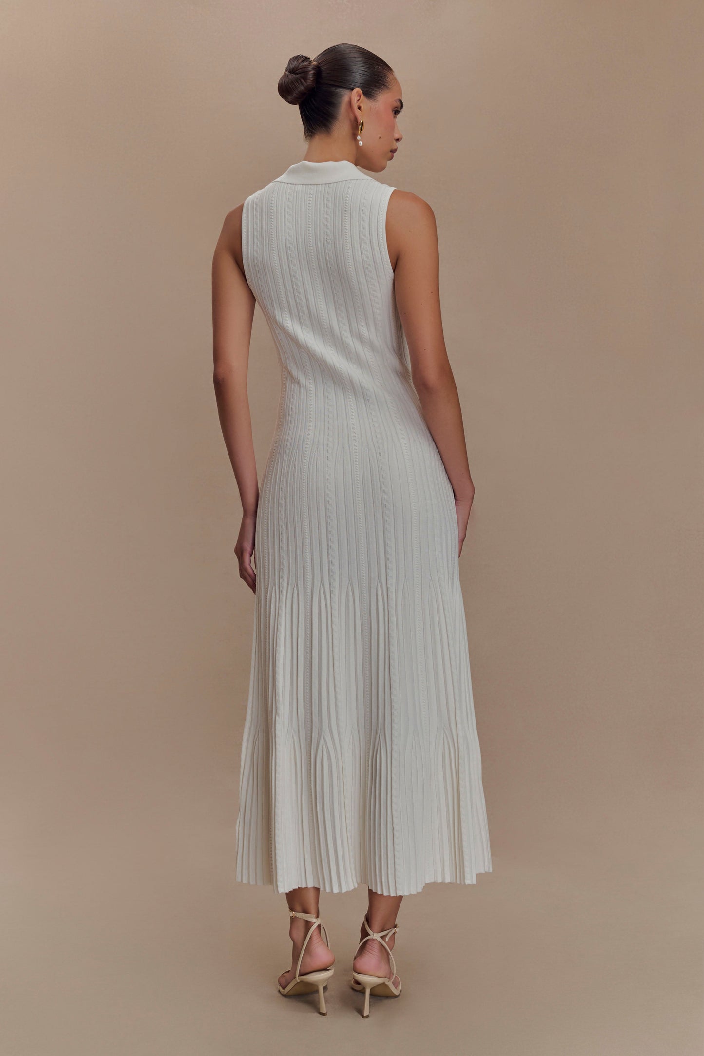 Robe mi-longue en jersey sans manches Margie - Blanc