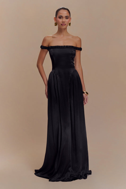 Robe Maxi Coco à la taille basse - Noir