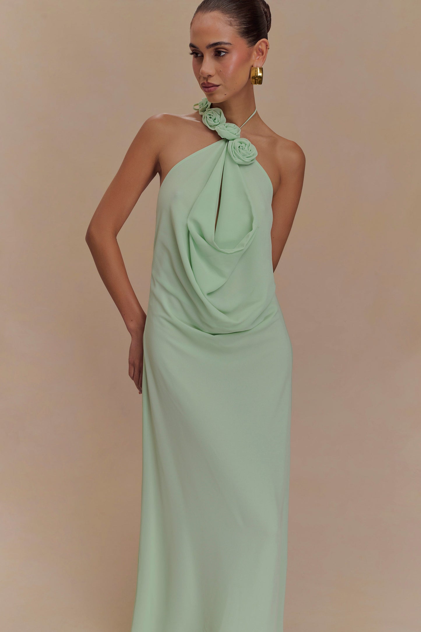 Robe Maxi à Col Chandail Rosalia - SAGE