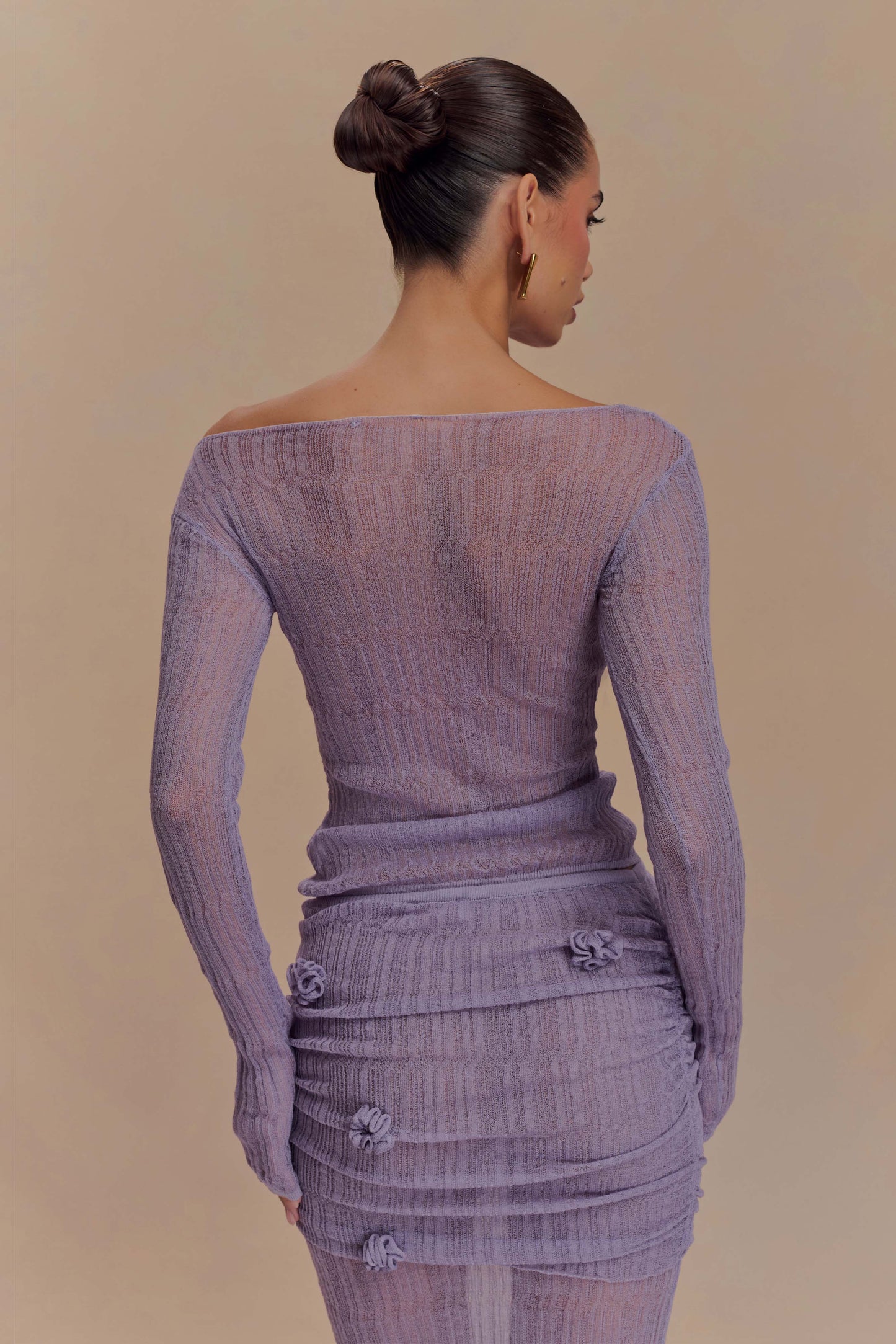 Top en tricot à manches longues Orianna Orchid - Orchid
