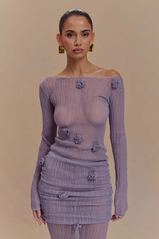 Top en tricot à manches longues Orianna Orchid - Orchid