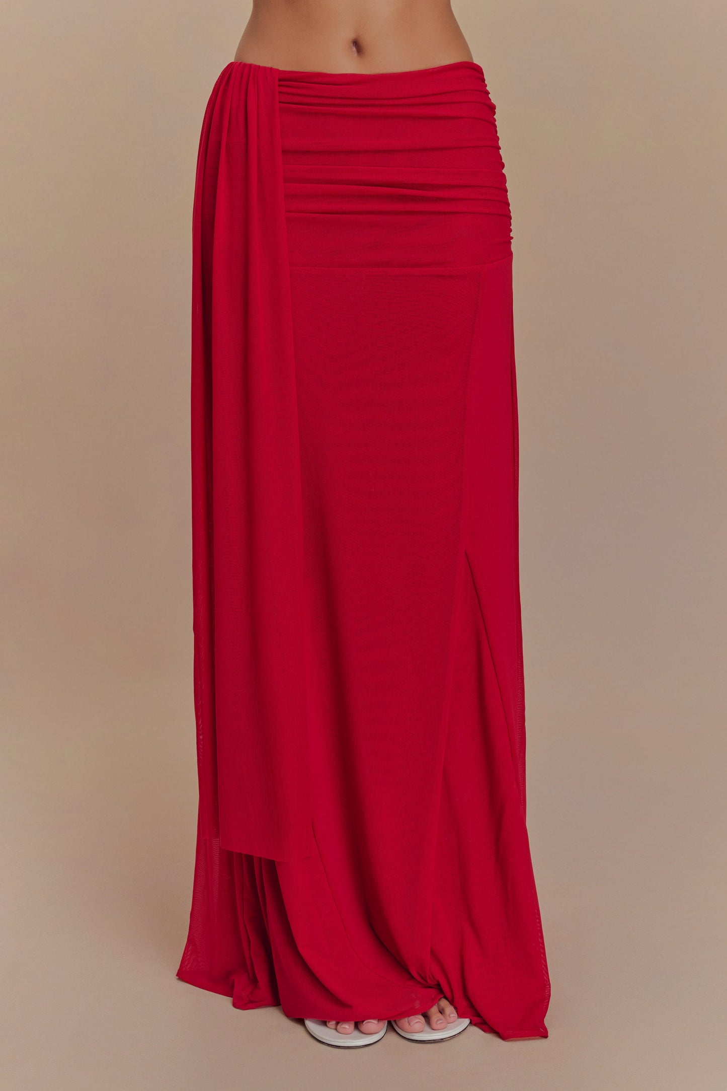 Jupe Maxi en Maille Arna - Rubis