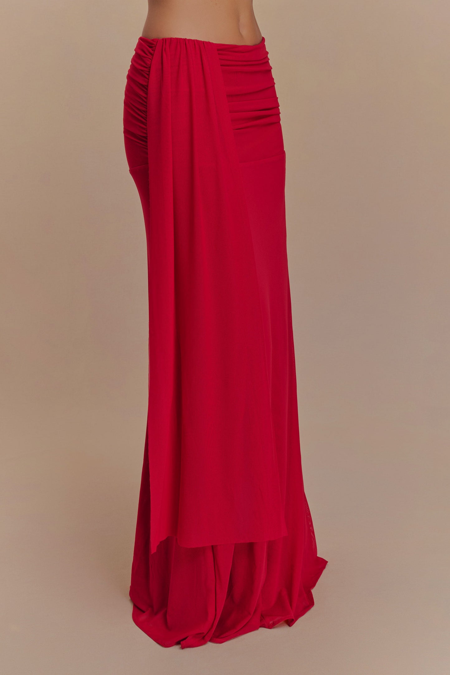 Jupe Maxi en Maille Arna - Rubis
