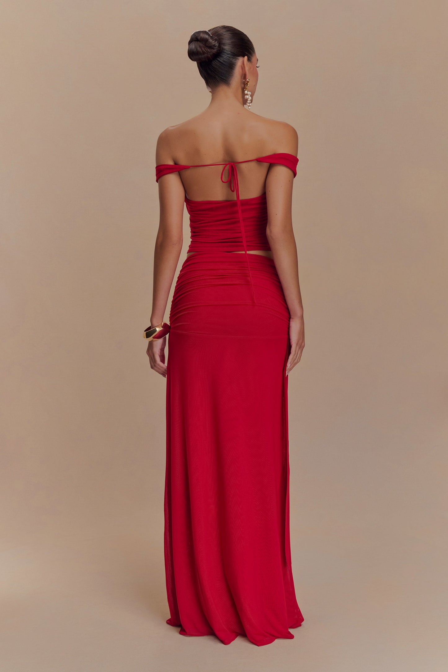 Jupe Maxi en Maille Arna - Rubis