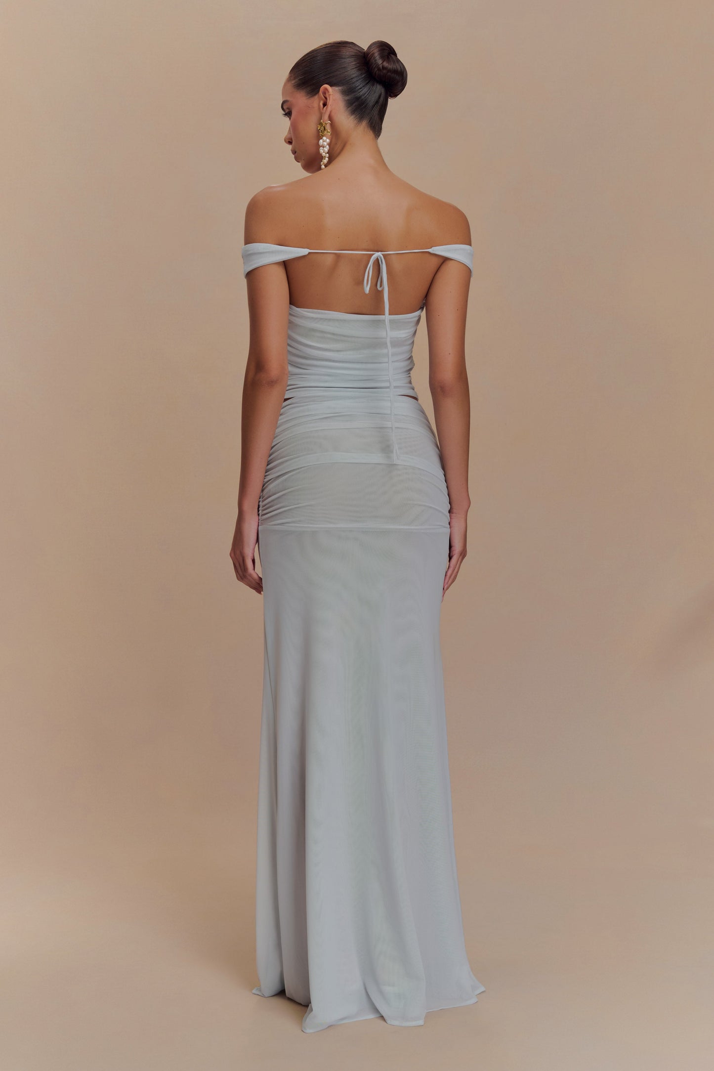 Jupe Maxi en Maille Arna - Bleu Clair