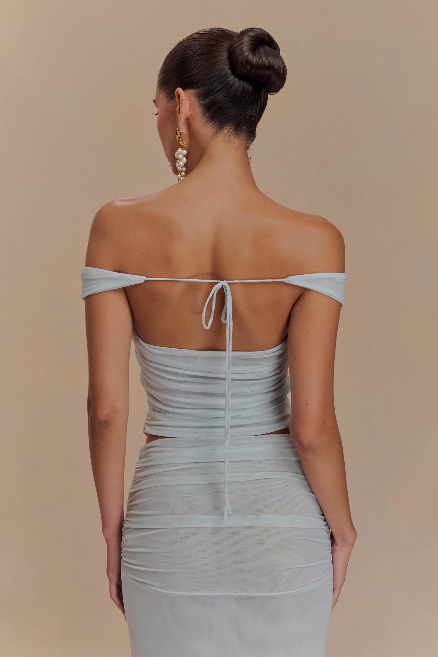 Top court en maille Brooklyn - Bleu clair