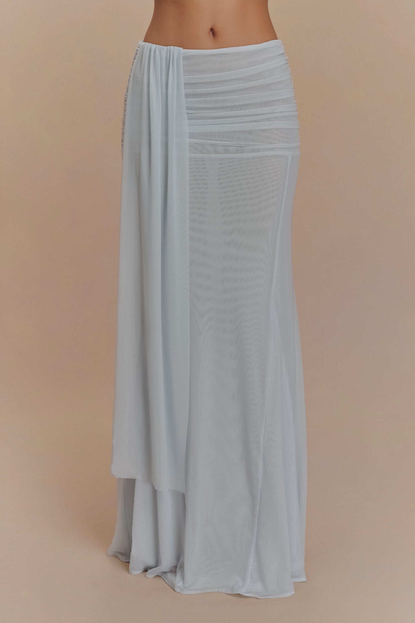 Jupe Maxi en Maille Arna - Bleu Clair