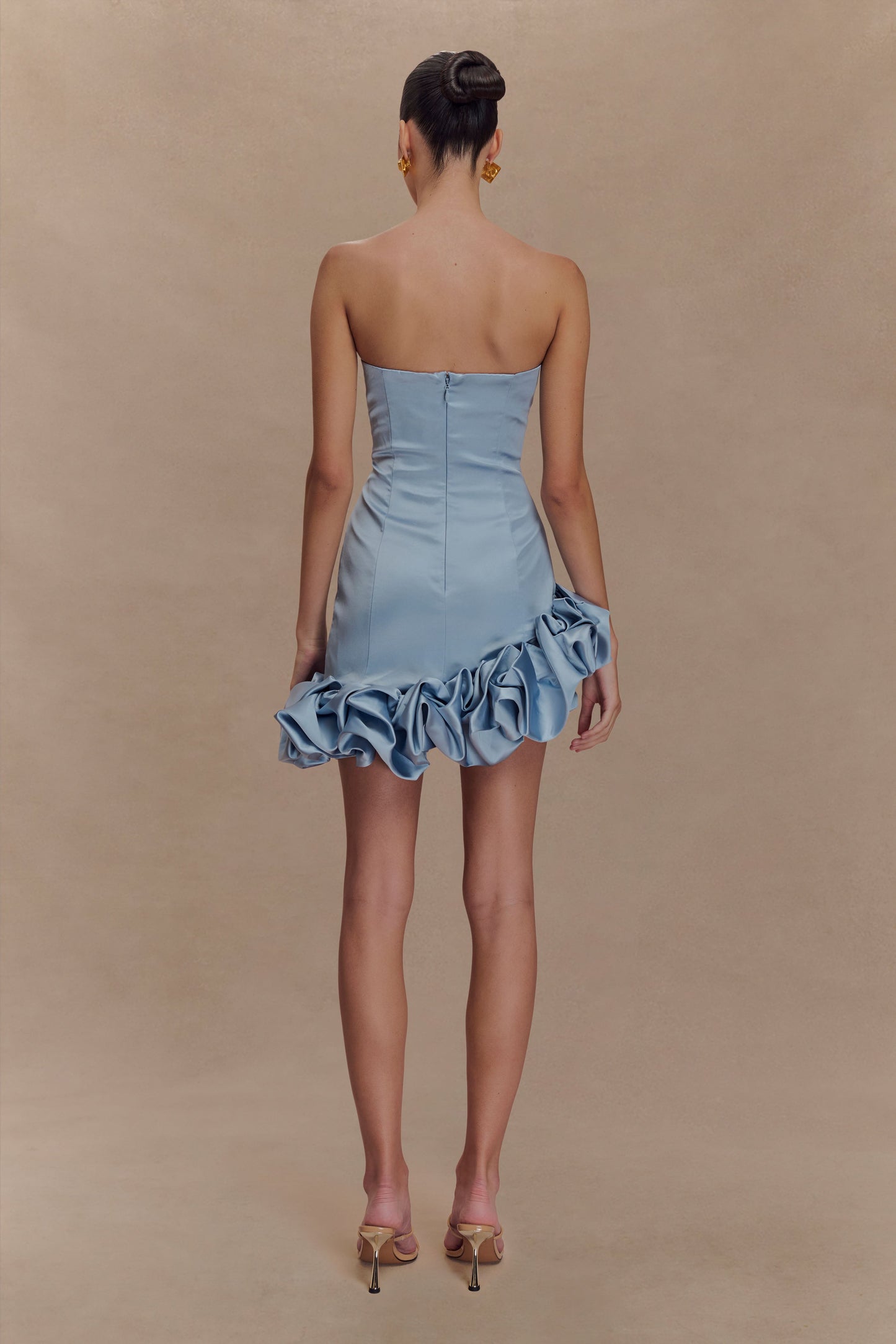 Robe mini Alba à bulles - Bleu bleuet