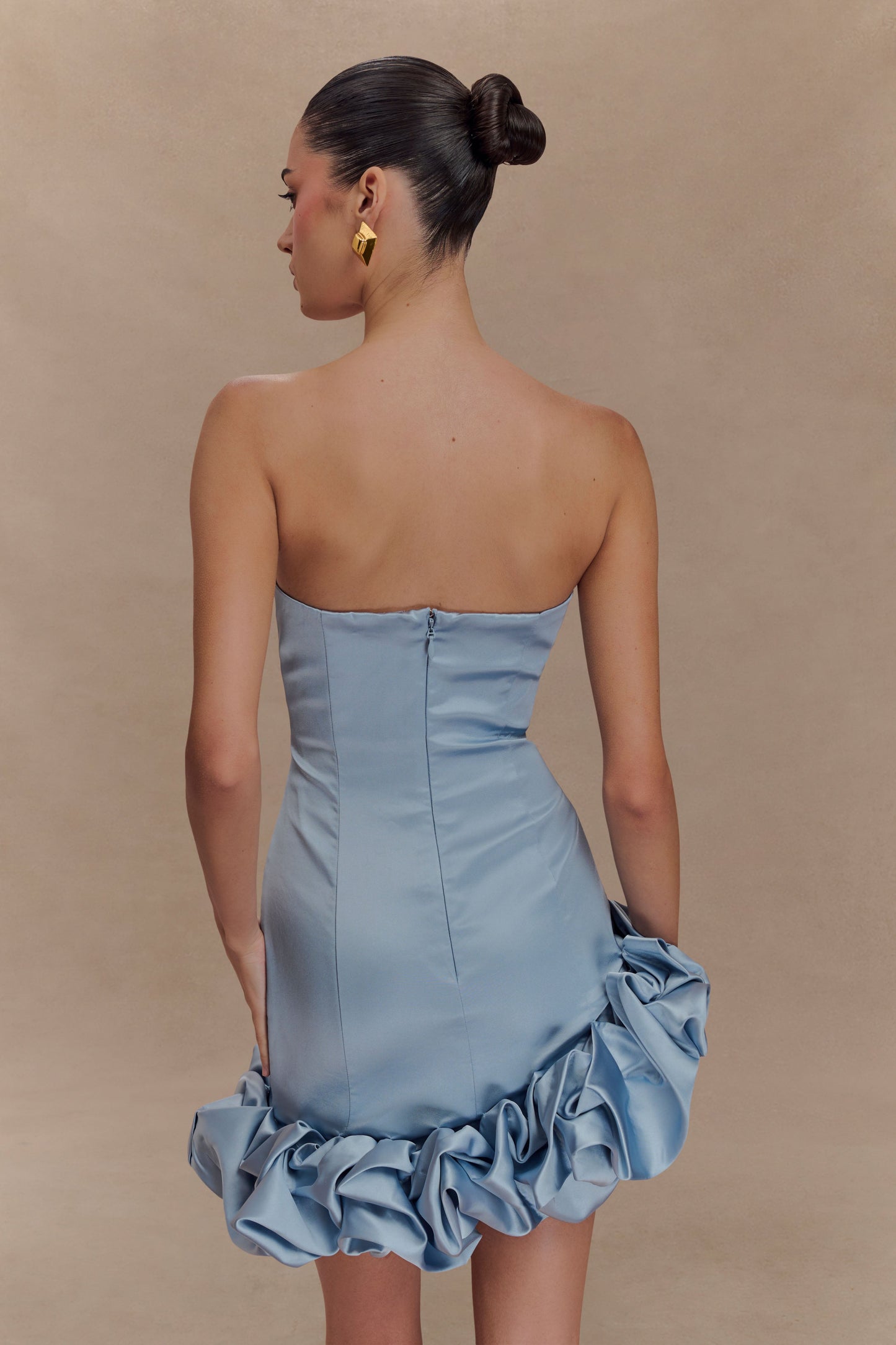 Robe mini Alba à bulles - Bleu bleuet