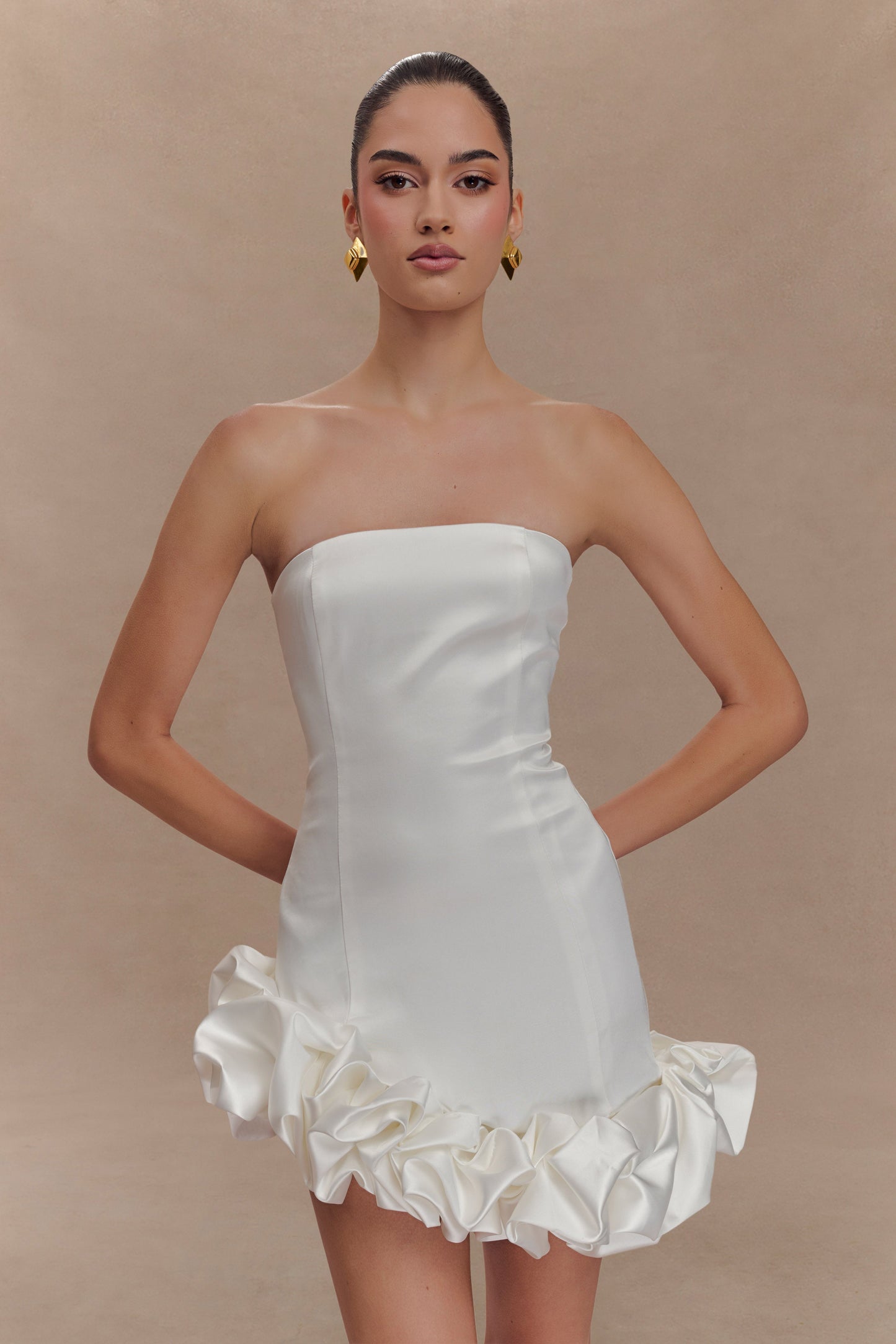 Mini-robe Alba à bulles - Blanche