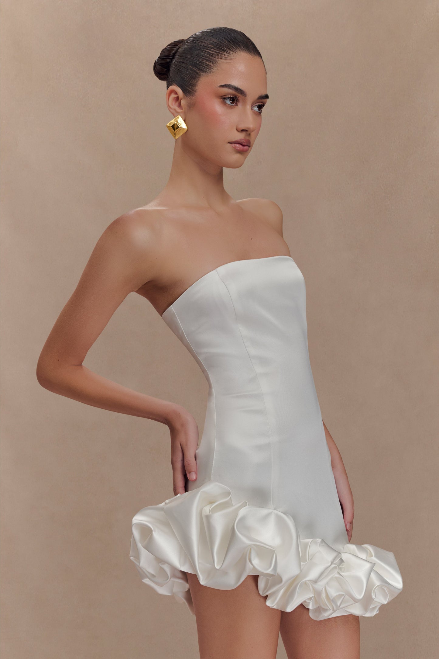 Mini-robe Alba à bulles - Blanche