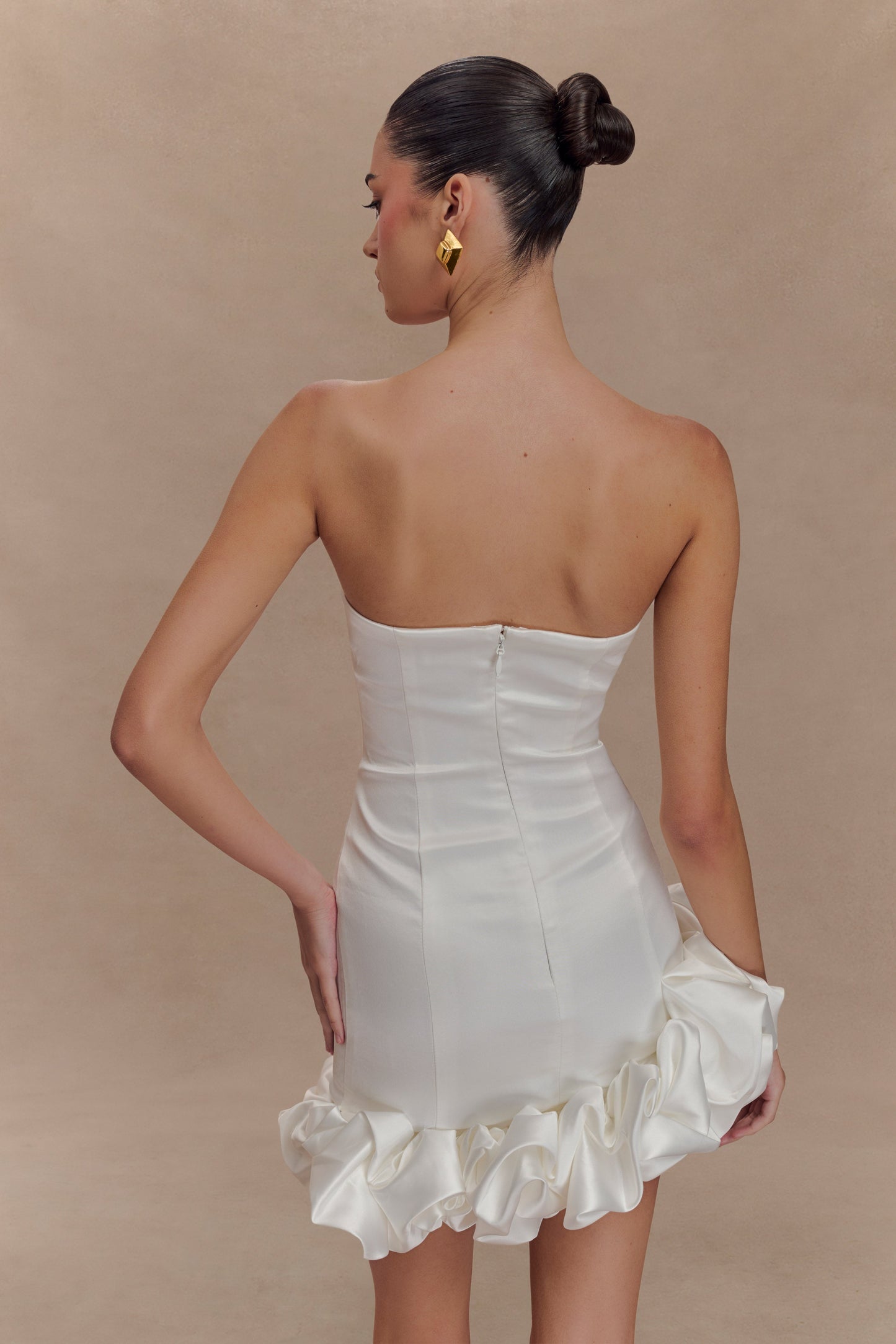 Mini-robe Alba à bulles - Blanche