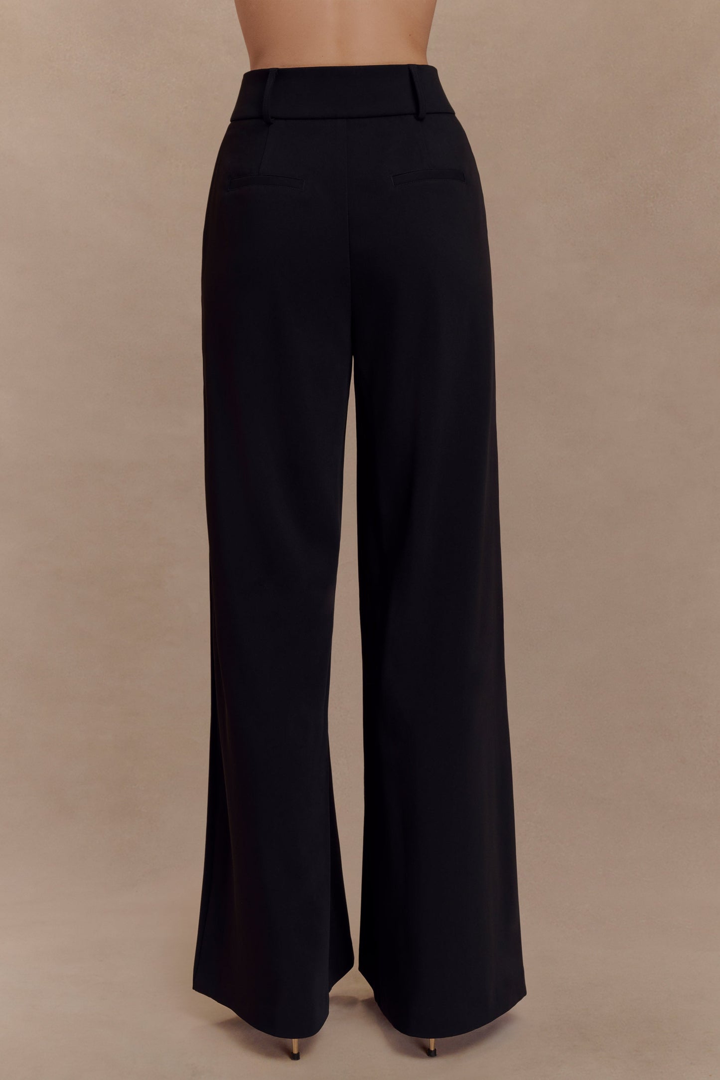 Pantalon large à plis Jacqueline - Noir