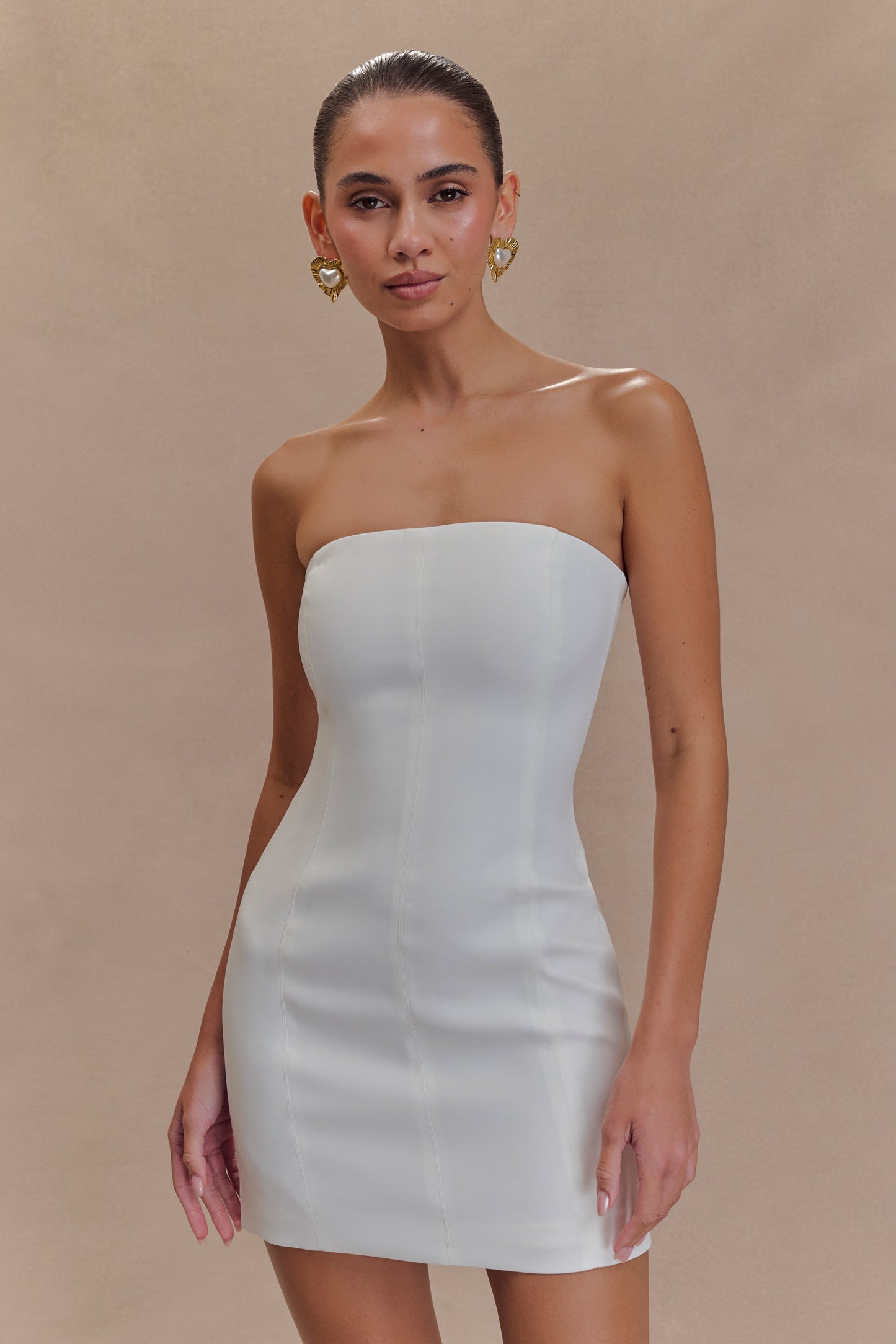 Mini-robe Maci en crêpe - Blanc