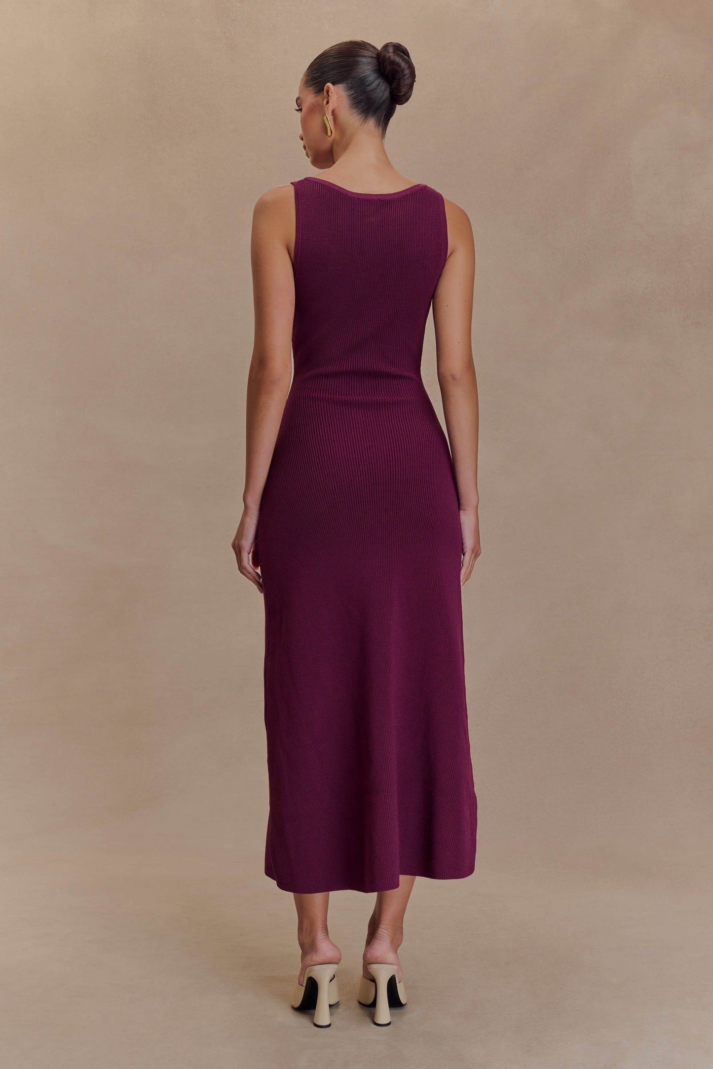 Robe Maxi Sans Manches Boutonnée Sawyer - Prune