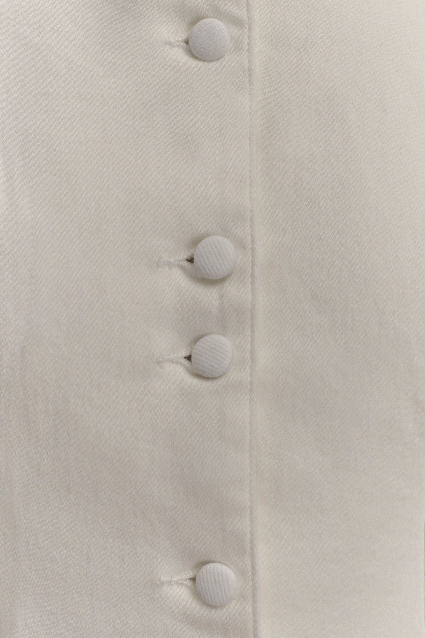 Robe midi en jean Reyna - Blanche