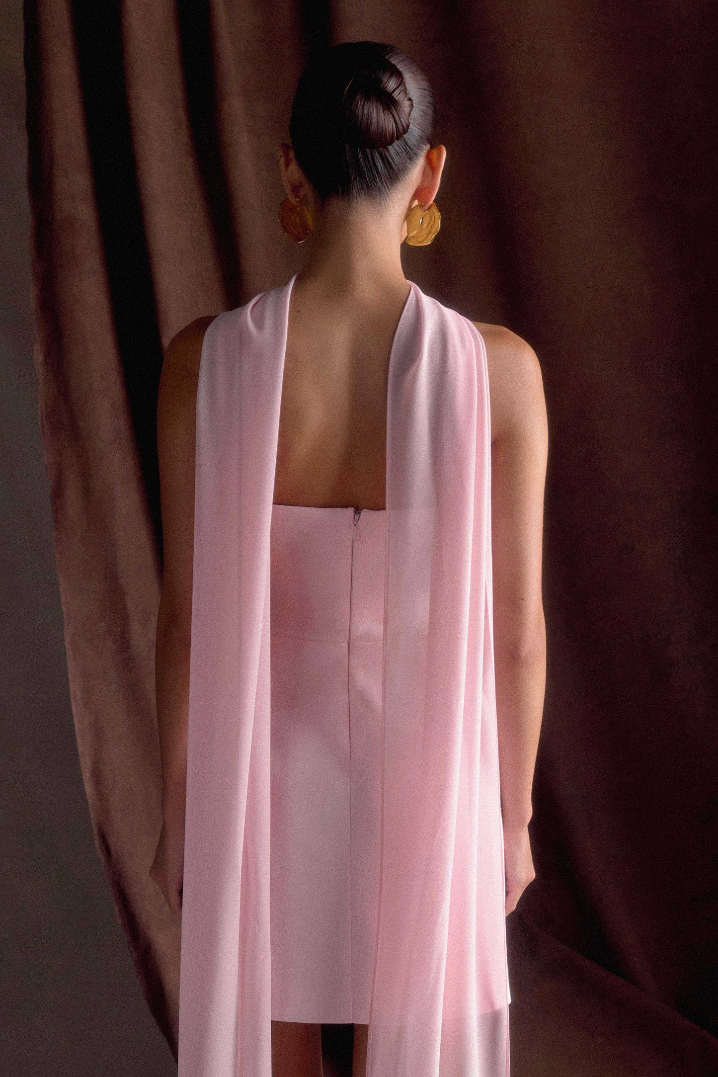 Mini-robe tailleur sans bretelles Orellia - Rose tendre
