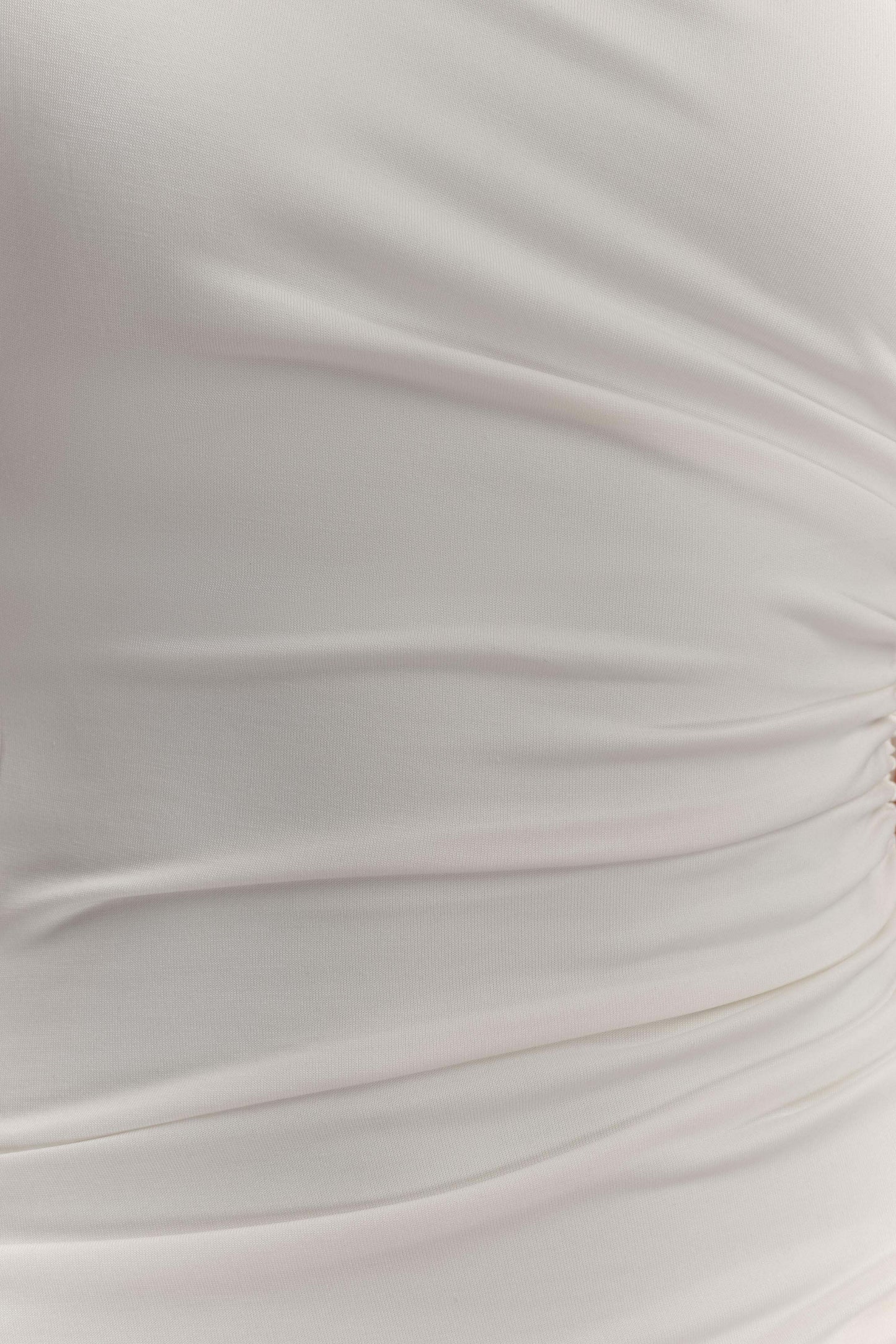 Robe midi asymétrique en jersey pêche de Chloe - Ivoire
