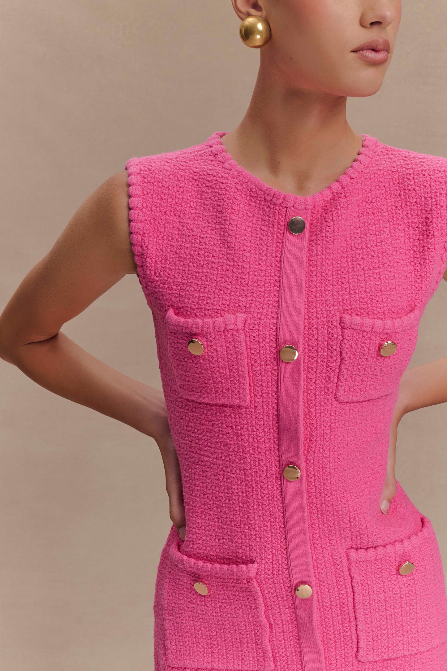 Mini-robe en tricot Mia - Rose