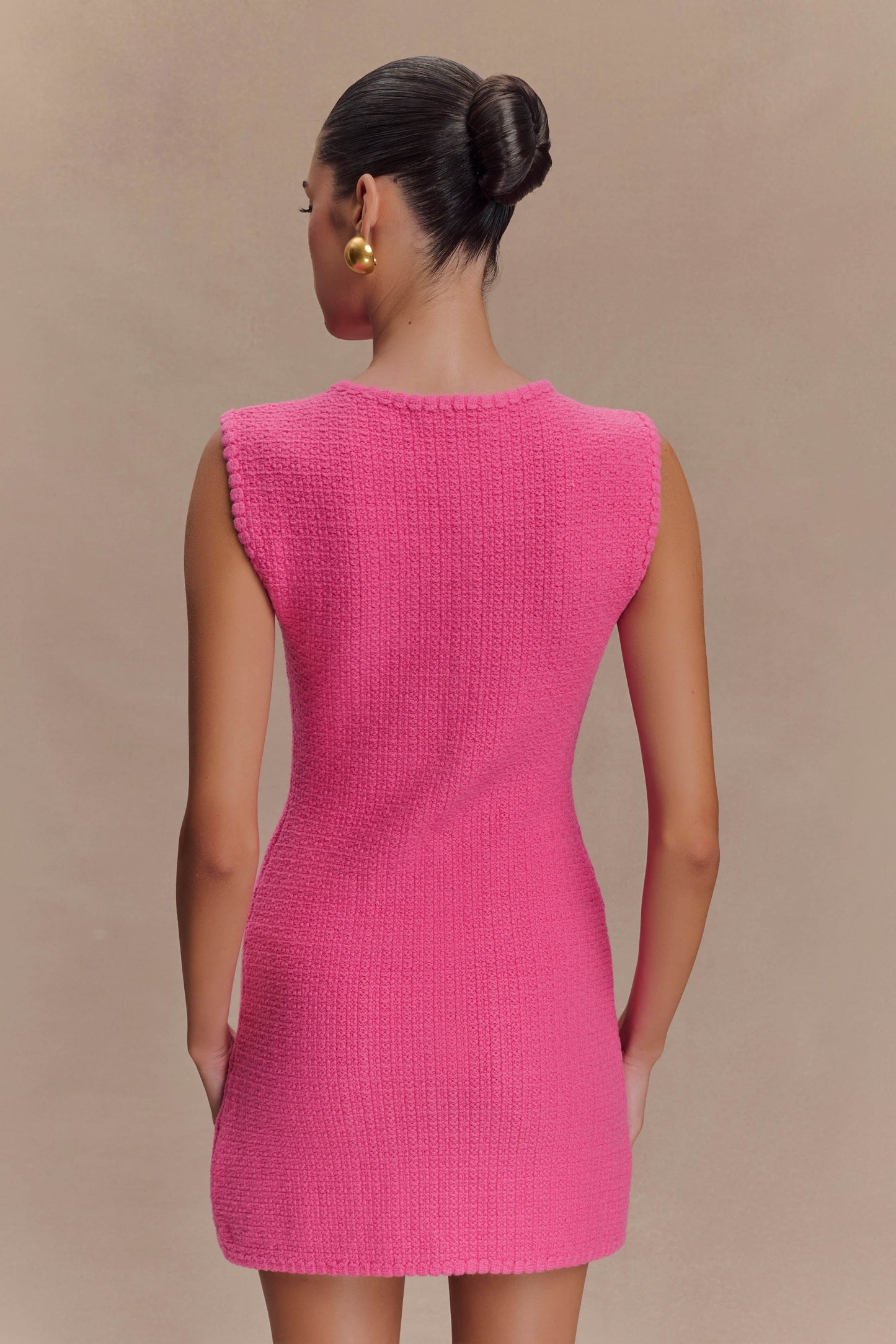 Mini-robe en tricot Mia - Rose