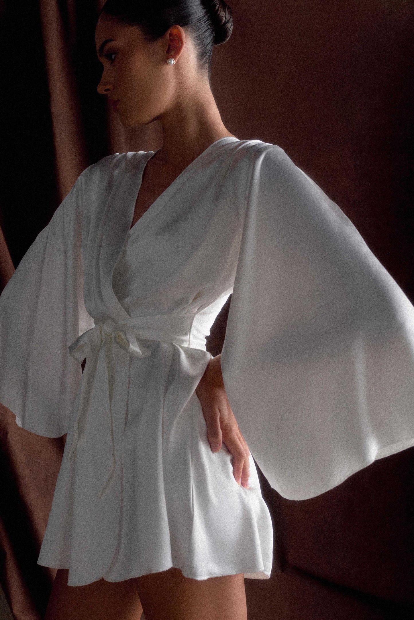 Manteau de mariée en satin Sterling - Ivoire