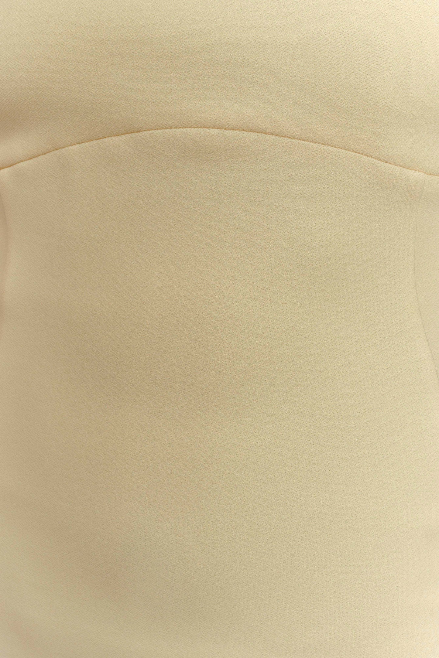 Amelita Robe Midi Croisée à Manches Bouffantes - Jaune Pale