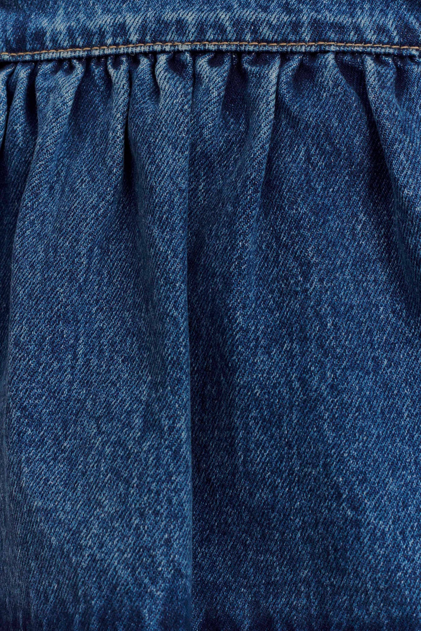 Top en jean sans bretelles Pauline - Bleu des années 90